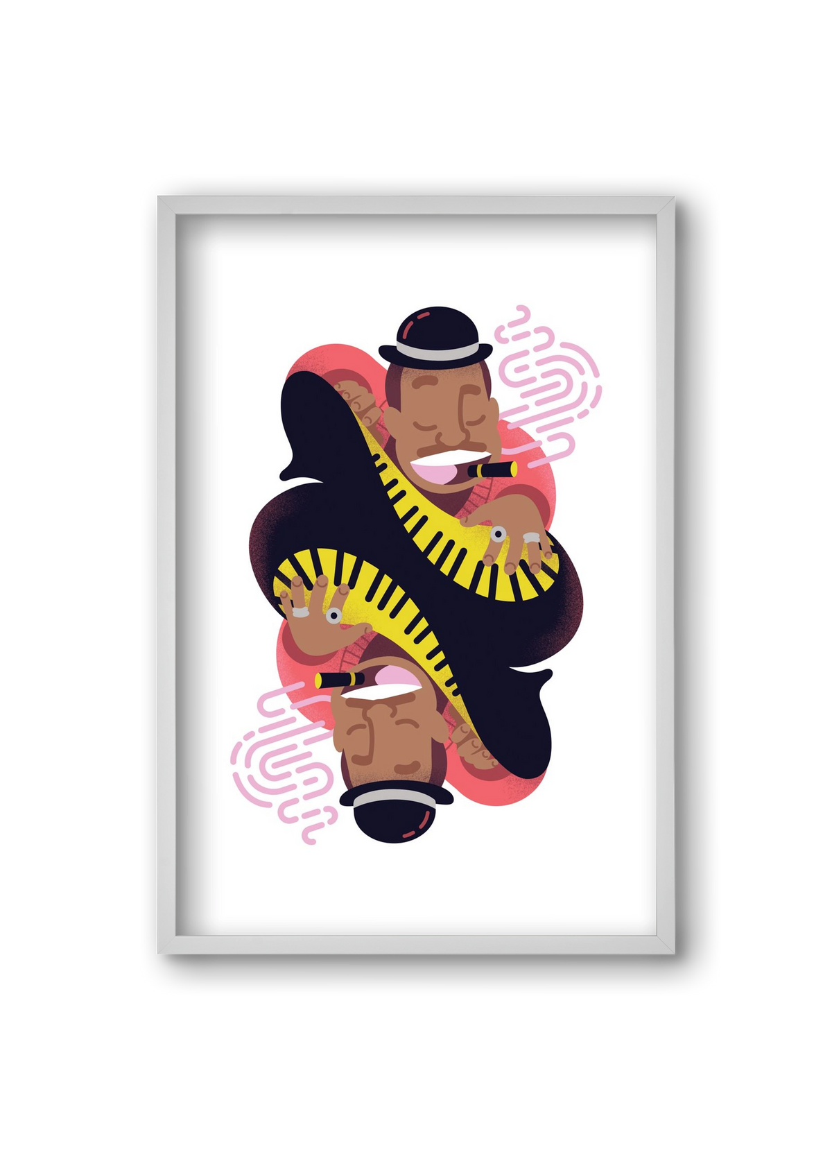 Jazz music series - Duke, 20x30 cm (20x30 cm), Fehér keret