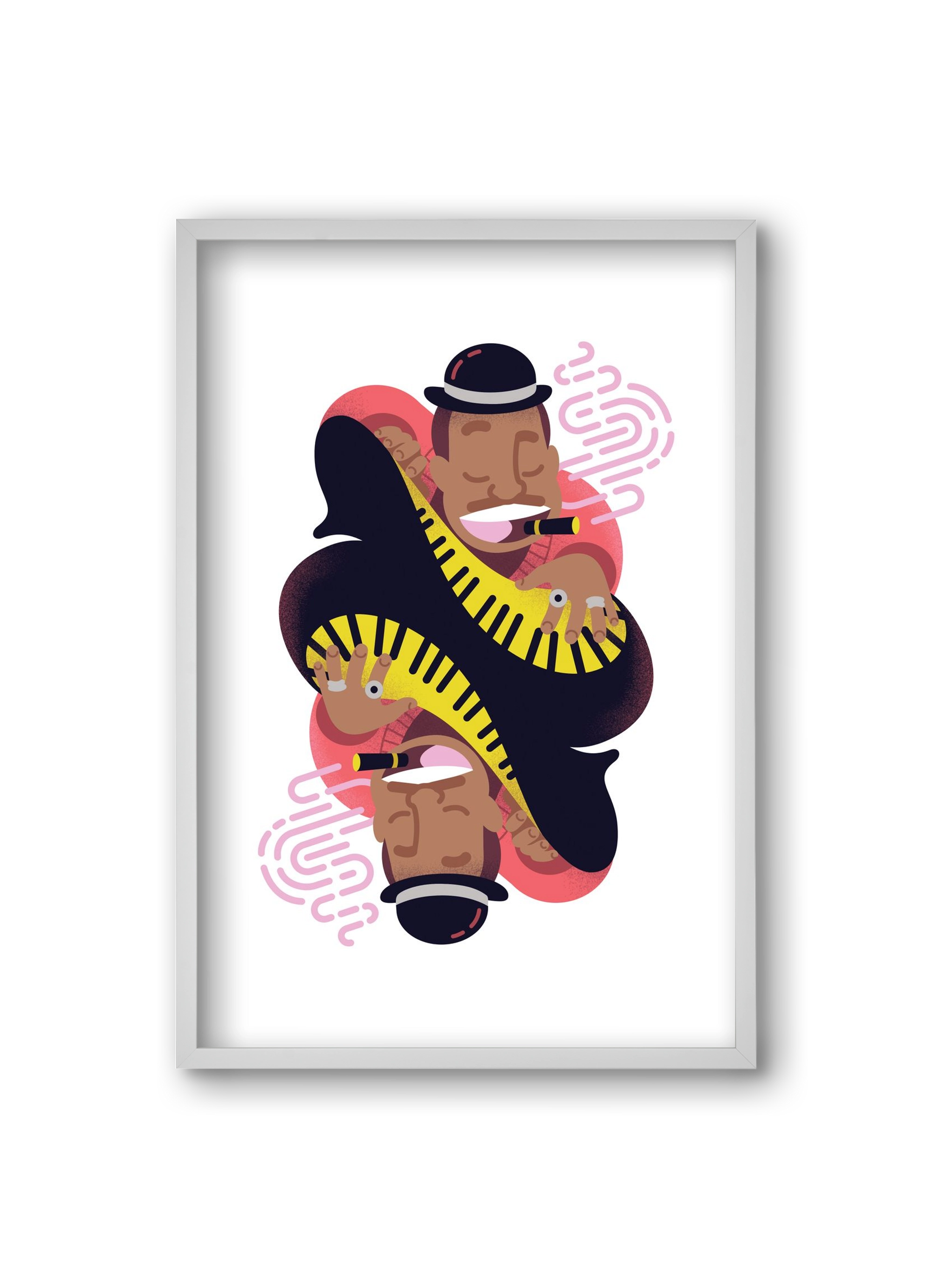 Jazz music series - Duke, 20x30 cm (20x30 cm), Fehér keret