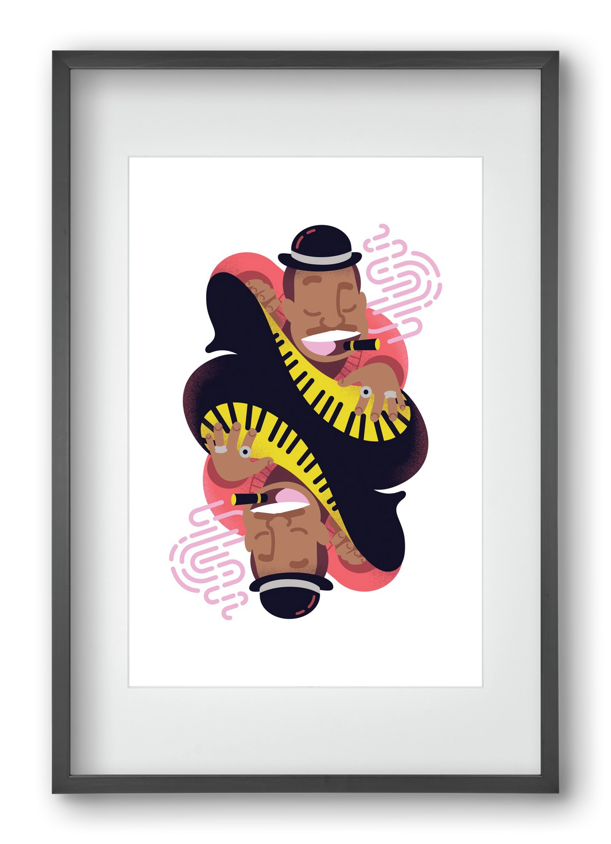 Jazz music series - Duke, 40x60 cm (30x45 cm), Fekete keret, paszpartuval