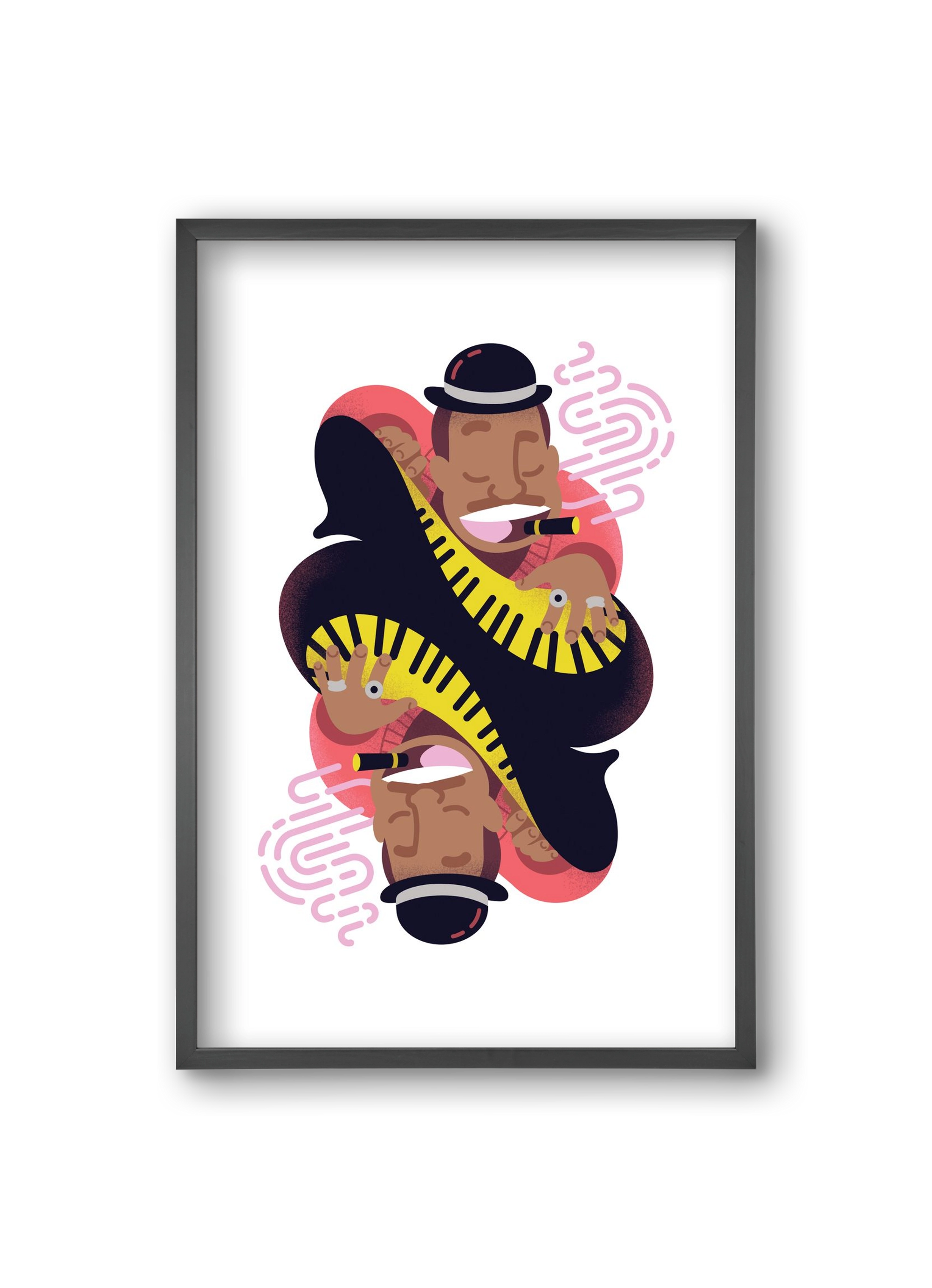 Jazz music series - Duke, 20x30 cm (20x30 cm), Fekete keret