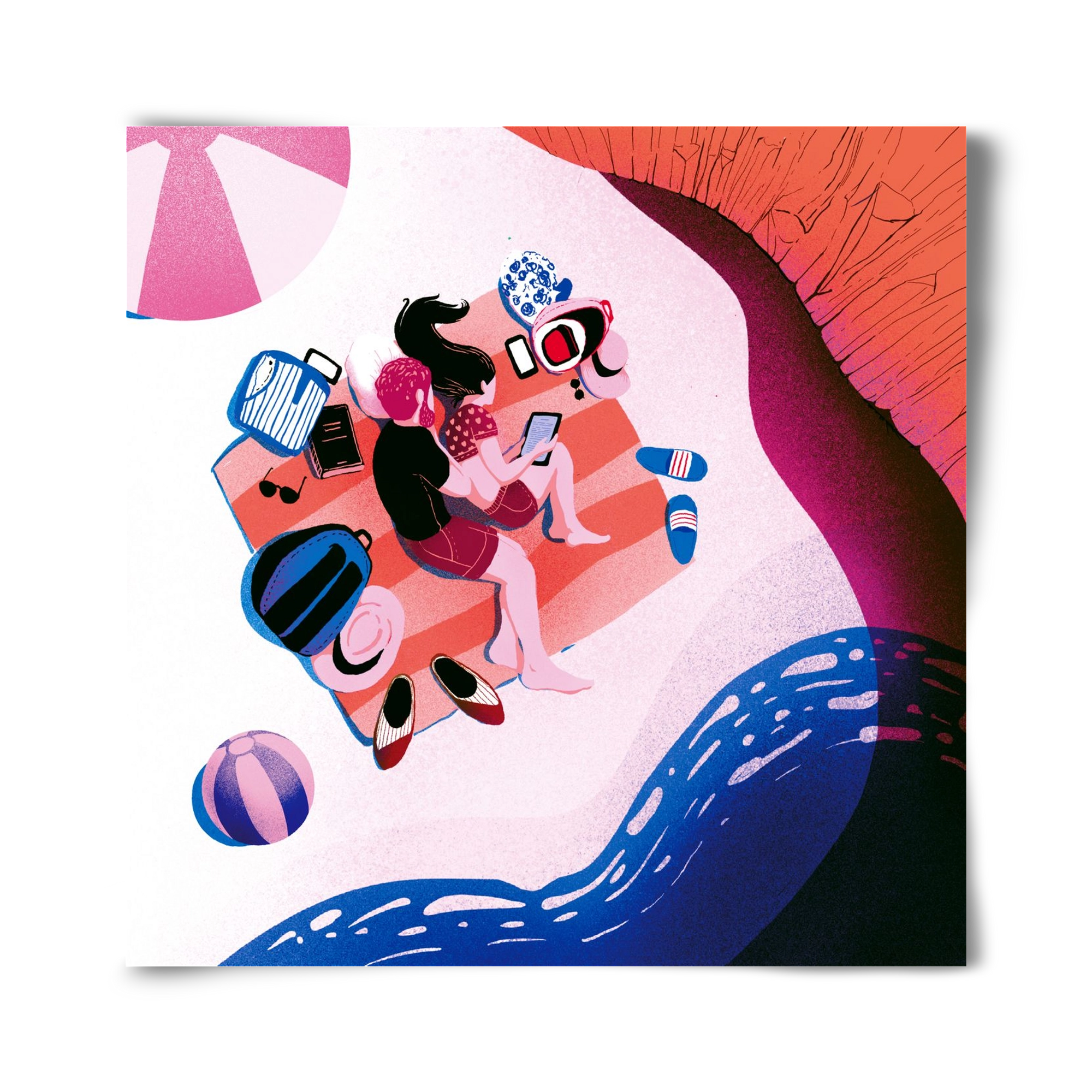 Summer vibes, 40x40 cm, Keret nélkül