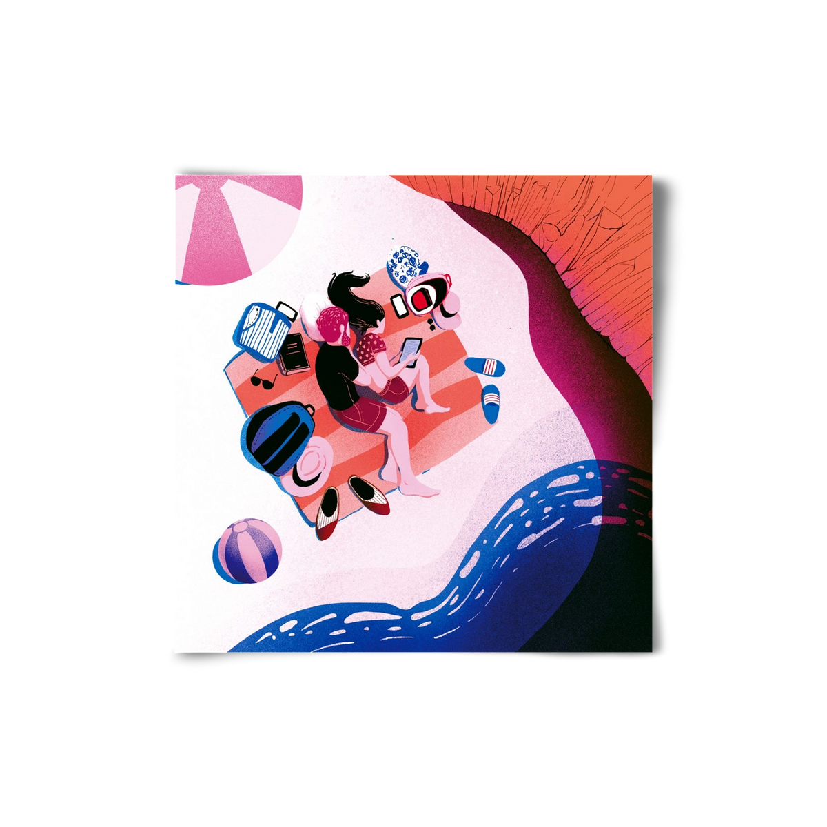 Summer vibes, 20x20 cm, Keret nélkül