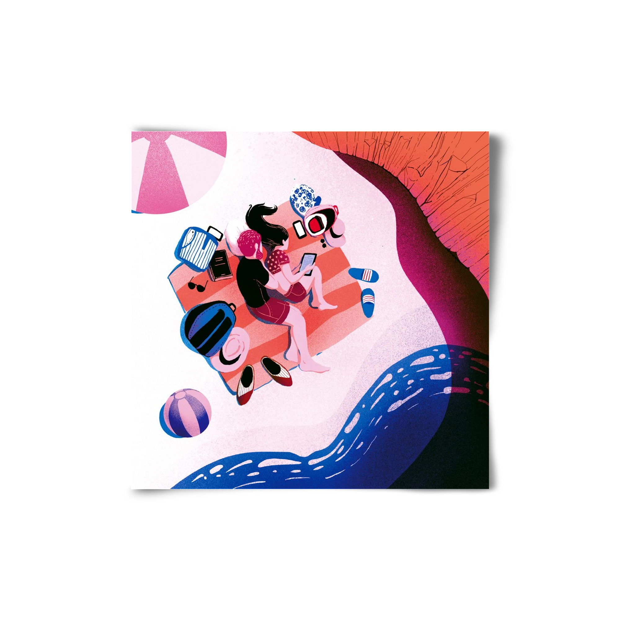 Summer vibes, 20x20 cm, Keret nélkül