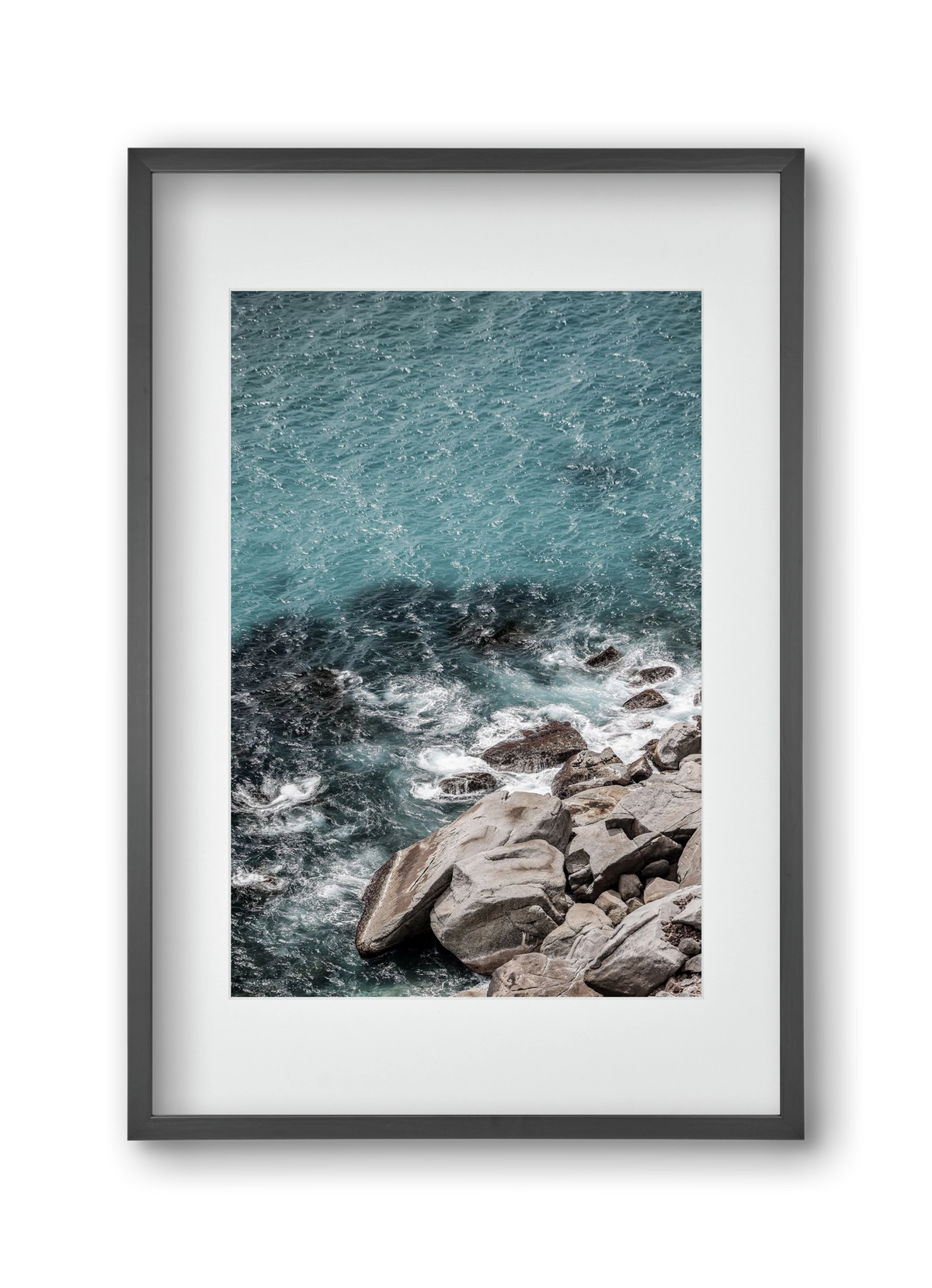 Aqua Shores, 30x45 cm (20x30 cm), Fekete keret, paszpartuval