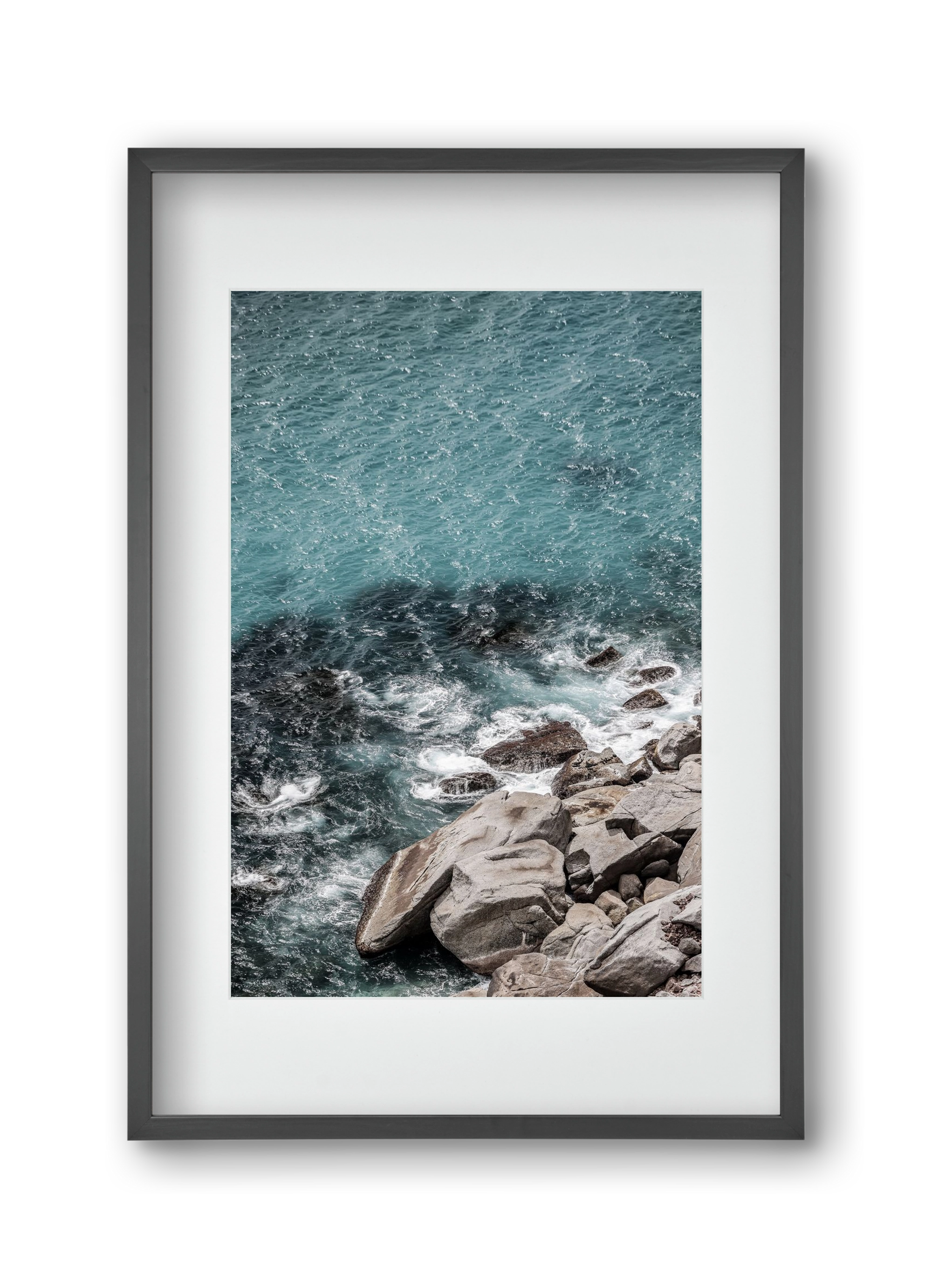 Aqua Shores, 30x45 cm (20x30 cm), Fekete keret, paszpartuval