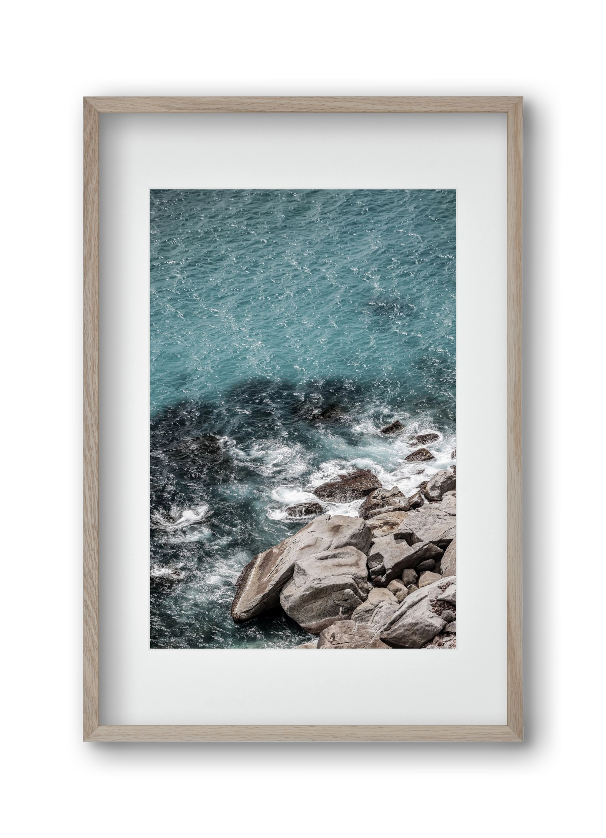 Aqua Shores, 30x45 cm (20x30 cm), Tölgy keret, paszpartuval