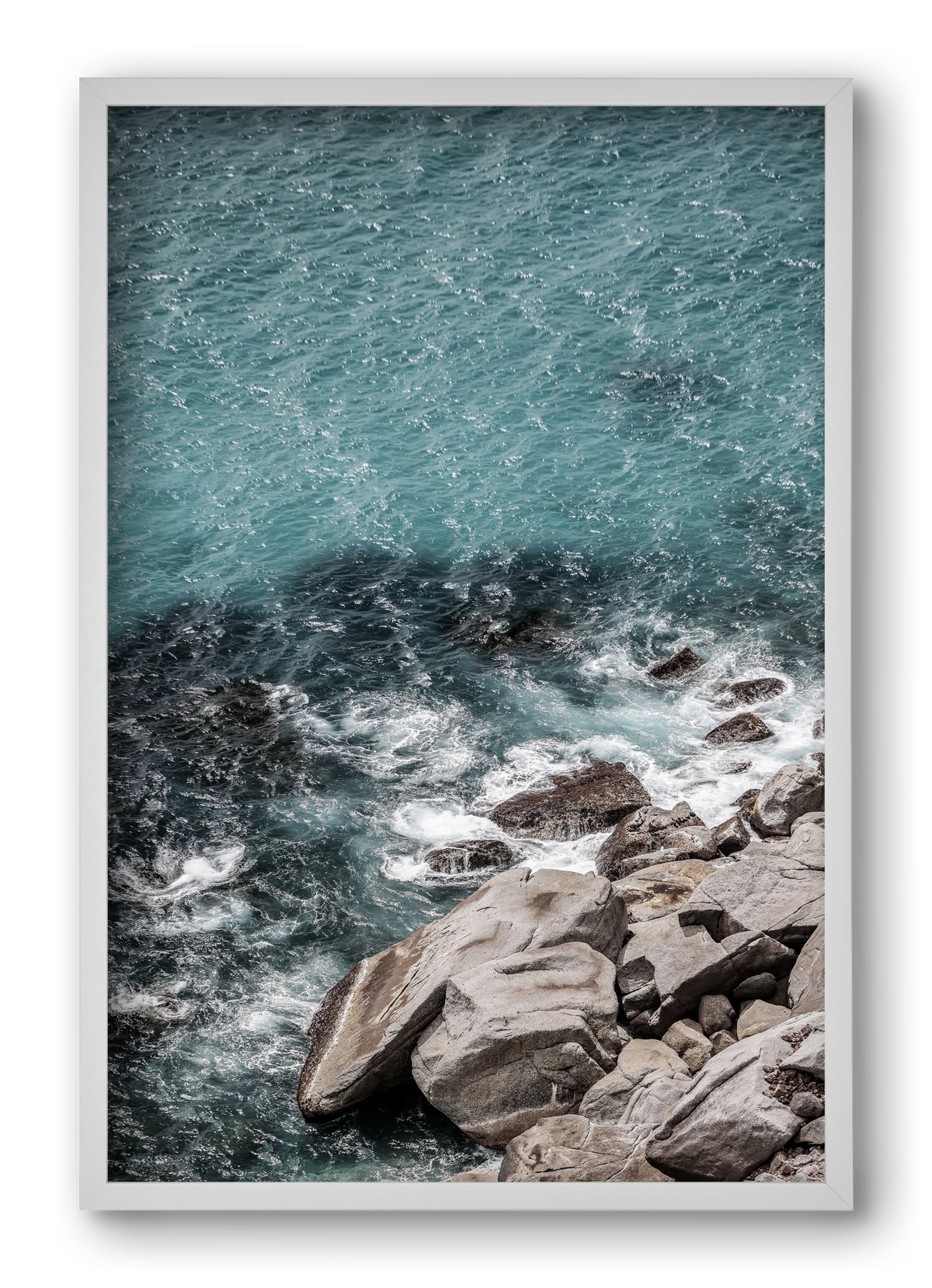 Aqua Shores, 40x60 cm (40x60 cm), Fehér keret