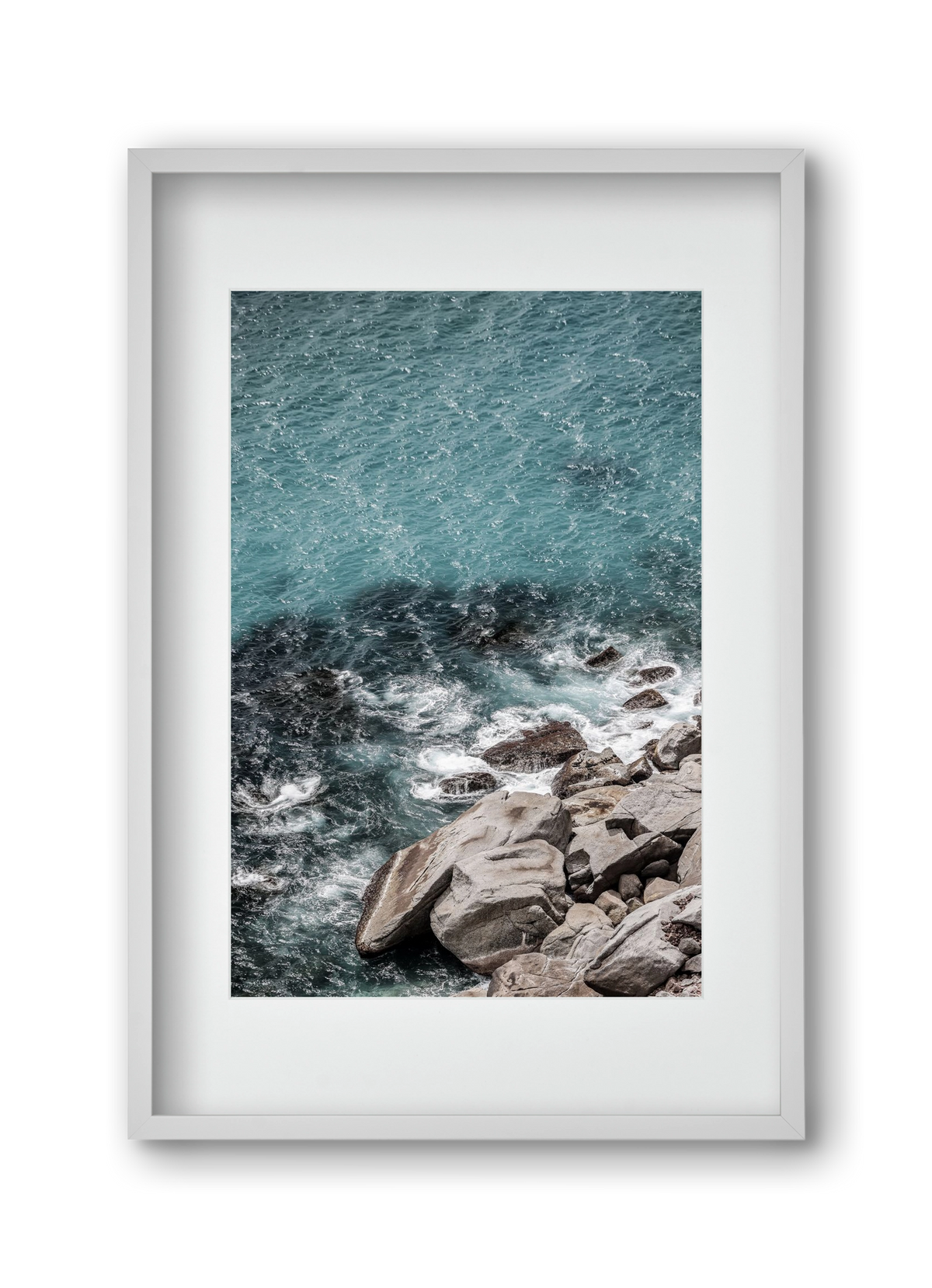 Aqua Shores, 30x45 cm (20x30 cm), Fehér keret, paszpartuval