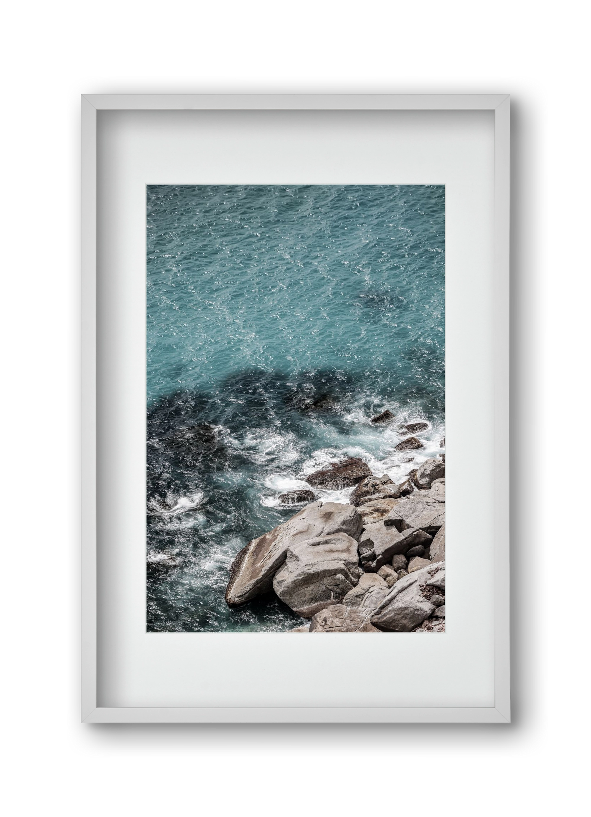 Aqua Shores, 30x45 cm (20x30 cm), Fehér keret, paszpartuval