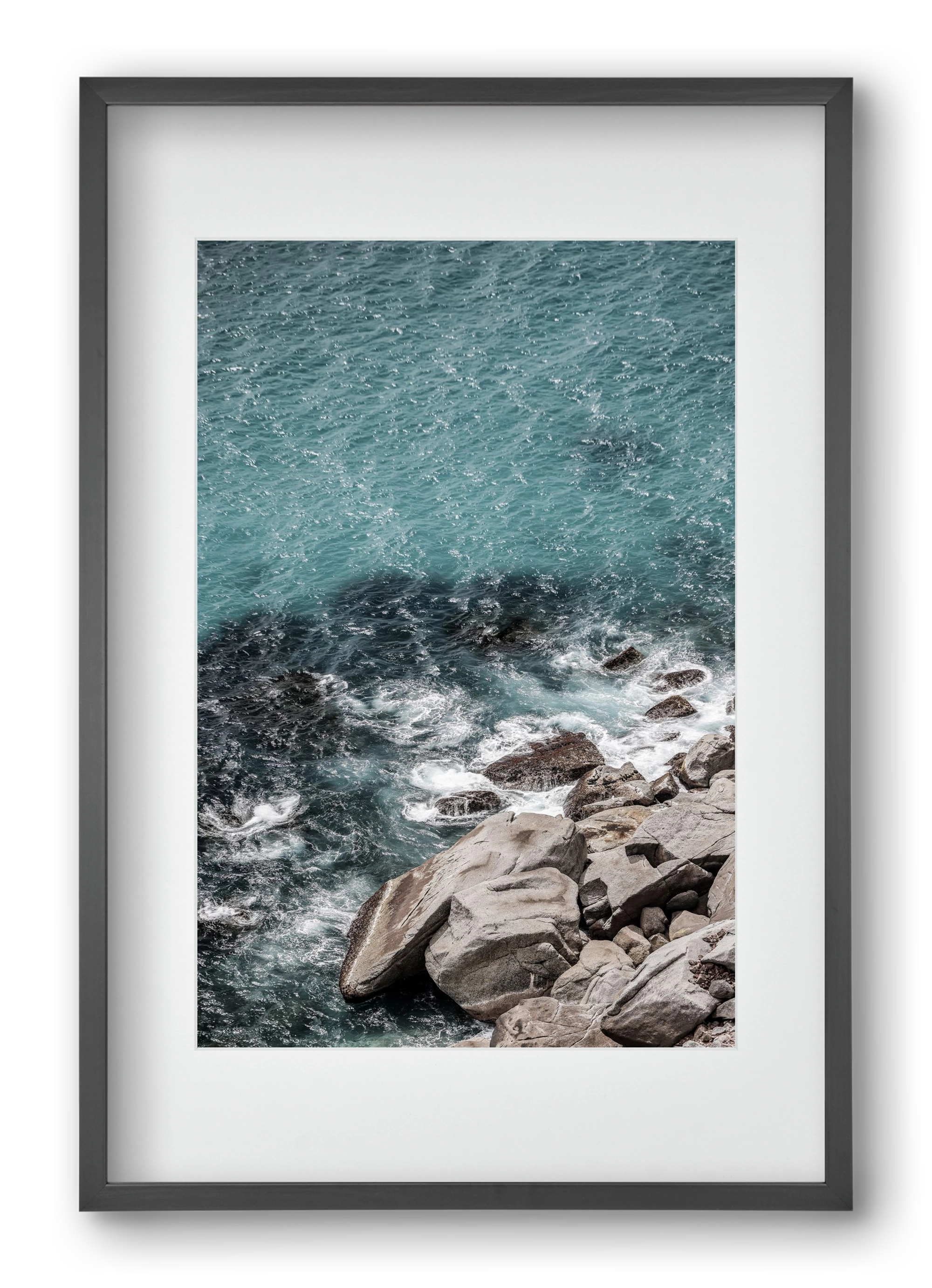 Aqua Shores, 40x60 cm (30x45 cm), Fekete keret, paszpartuval