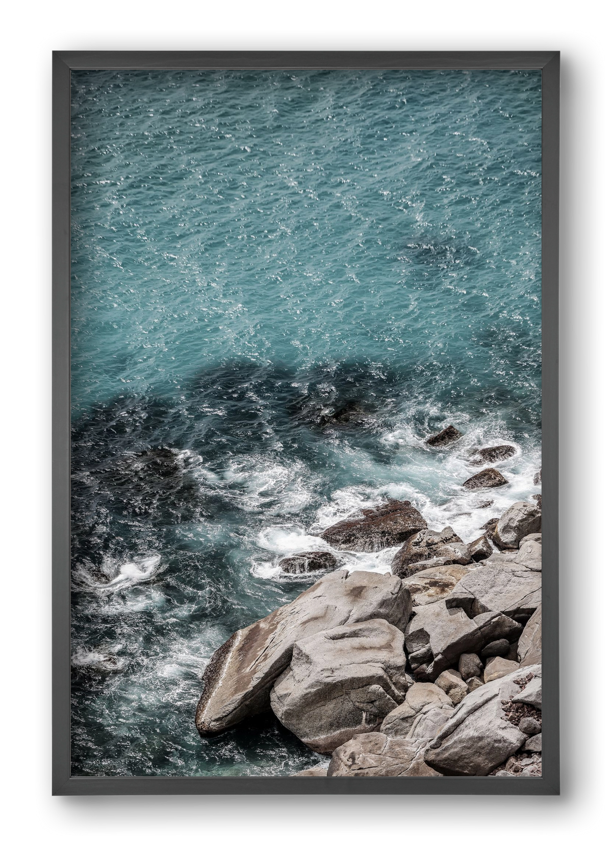 Aqua Shores, 40x60 cm (40x60 cm), Fekete keret