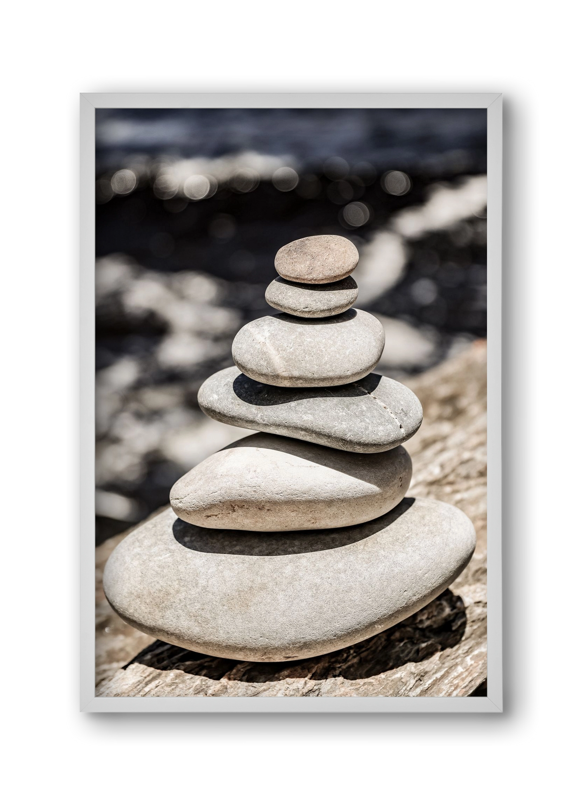 Balance, 30x45 cm (30x45 cm), Fehér keret