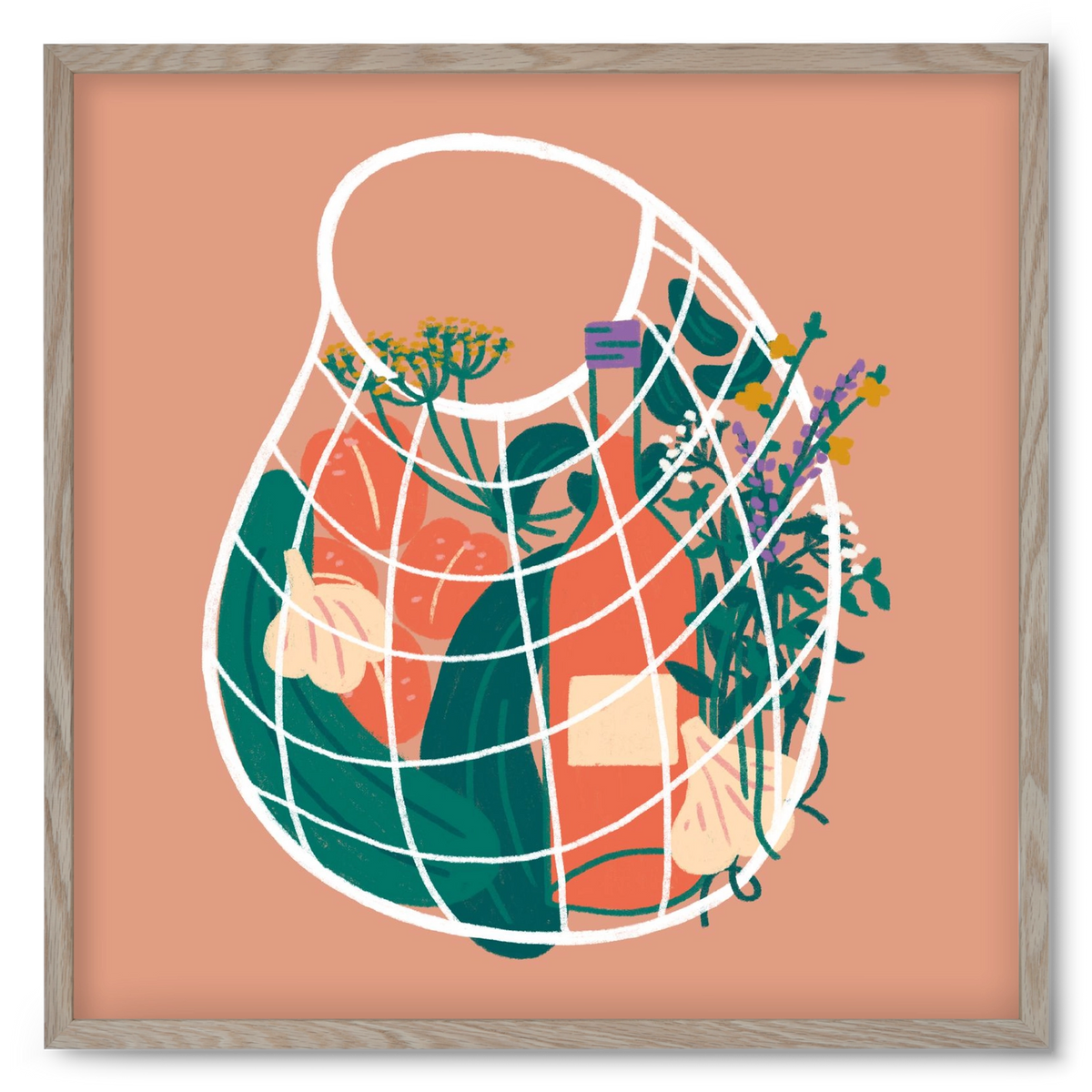 Pantry Refill, 50x50 cm (50x50 cm), Tölgy keret