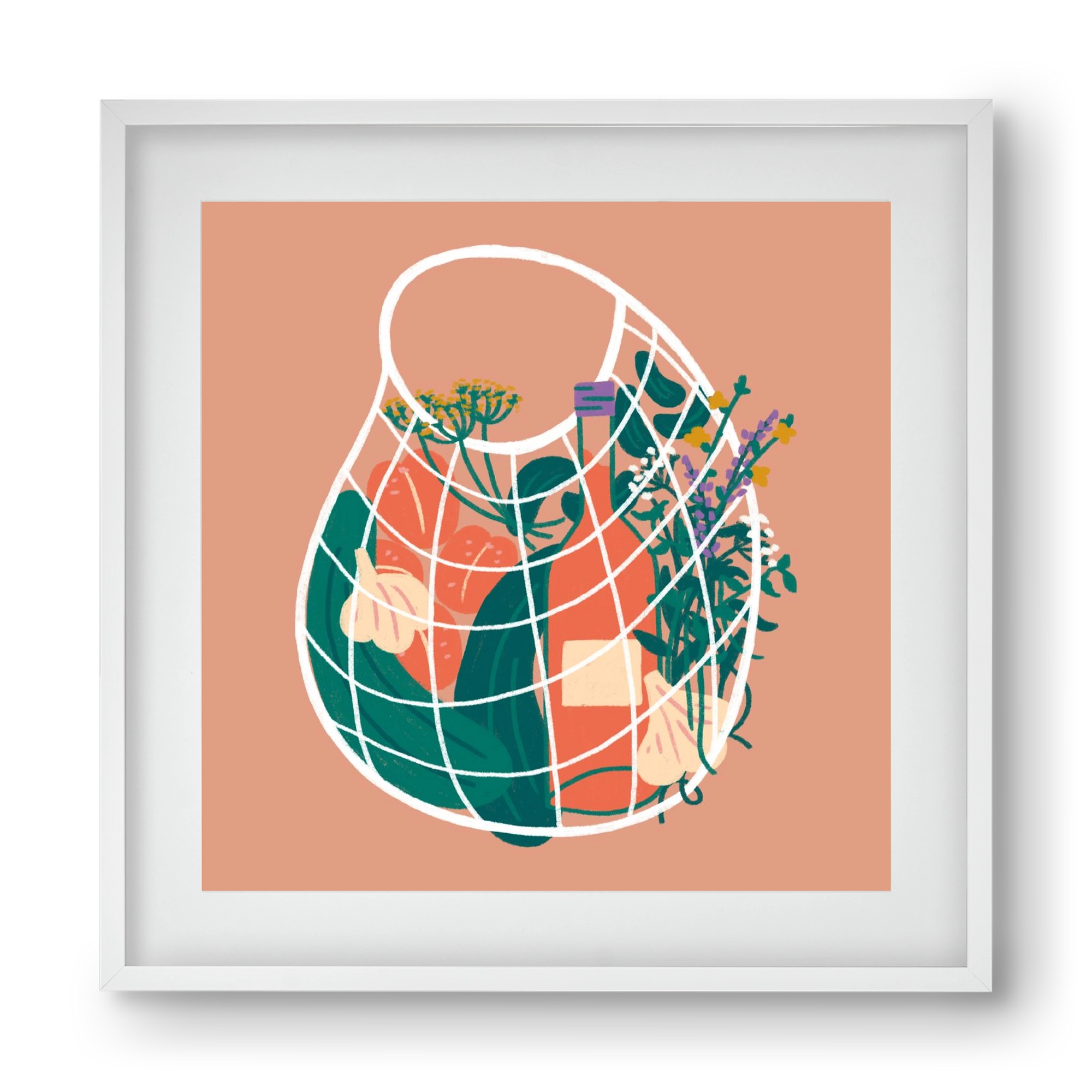 Pantry Refill, 40x40 cm (30x30 cm), Fehér keret, paszpartuval