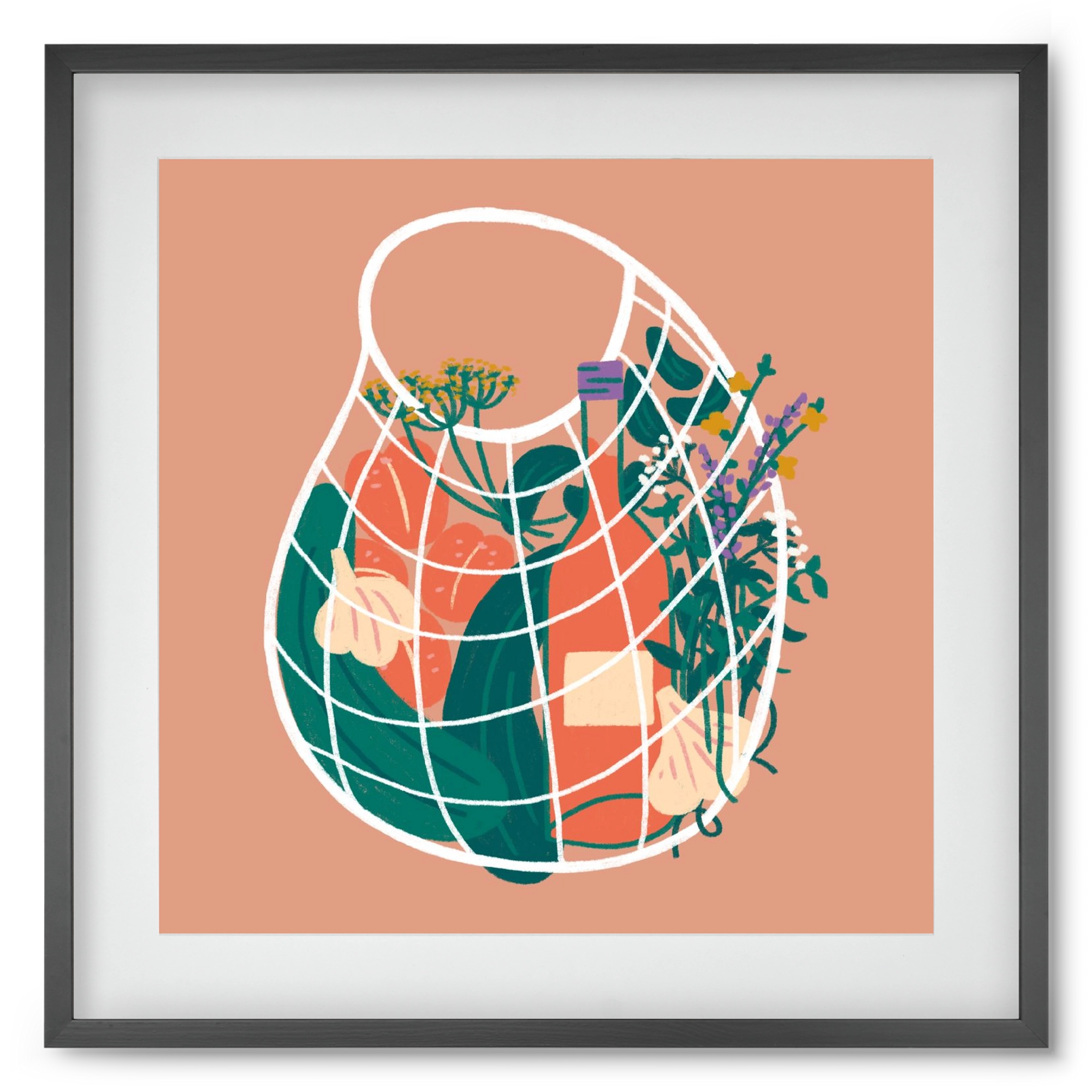 Pantry Refill, 50x50 cm (40x40 cm), Fekete keret, paszpartuval