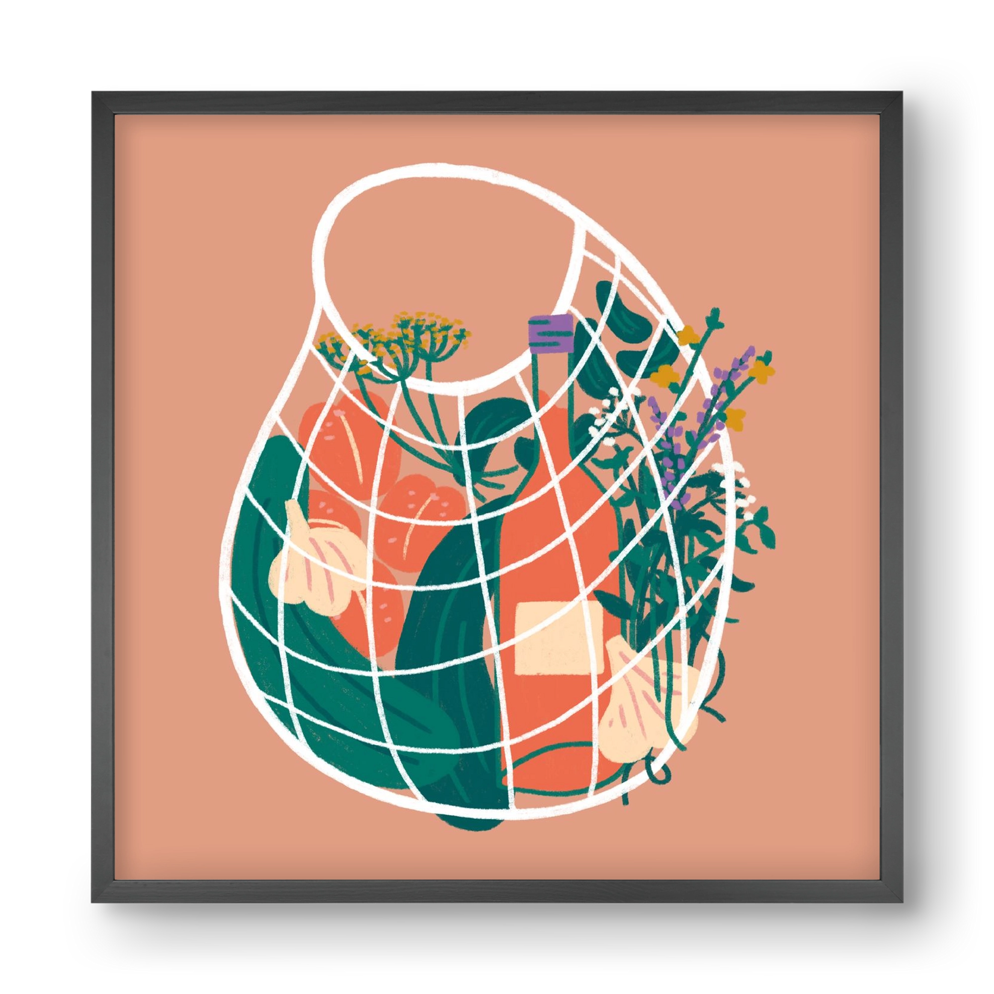 Pantry Refill, 40x40 cm (40x40 cm), Fekete keret