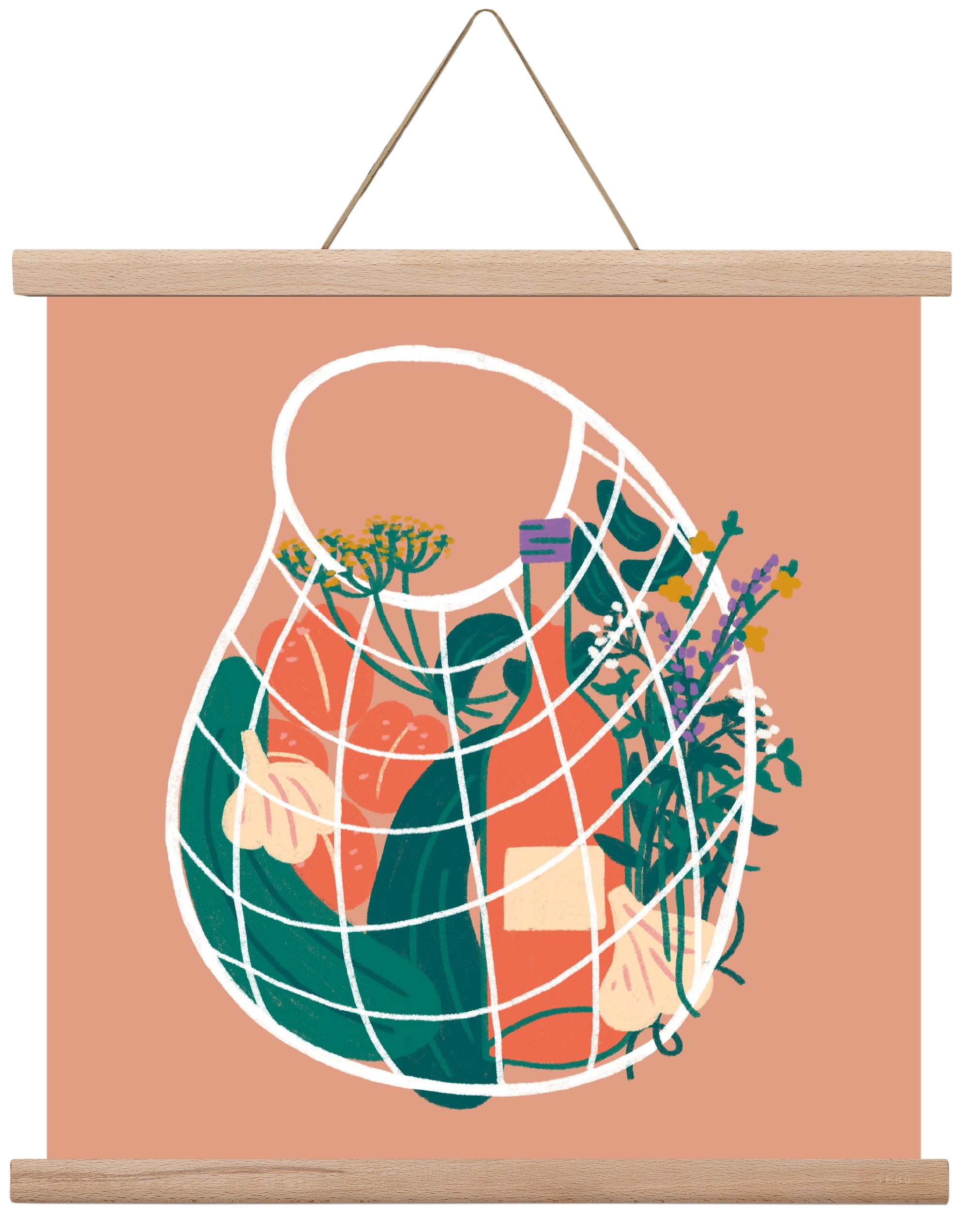 Pantry Refill, 40x40 cm (40x40 cm), Tölgy akasztó