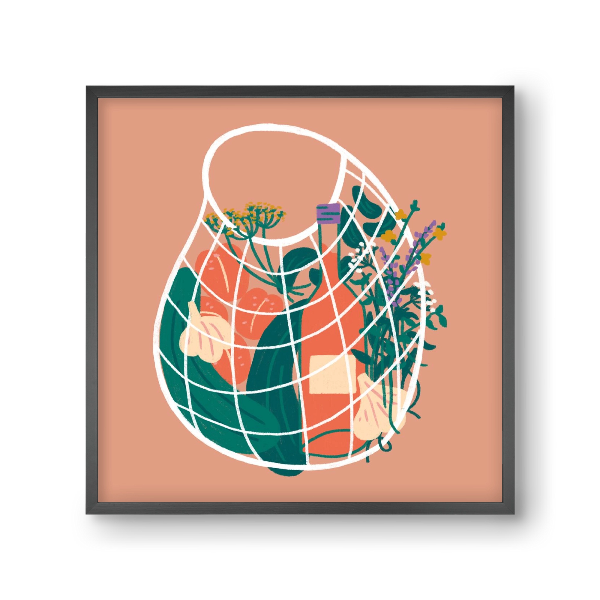 Pantry Refill, 30x30 cm (30x30 cm), Fekete keret