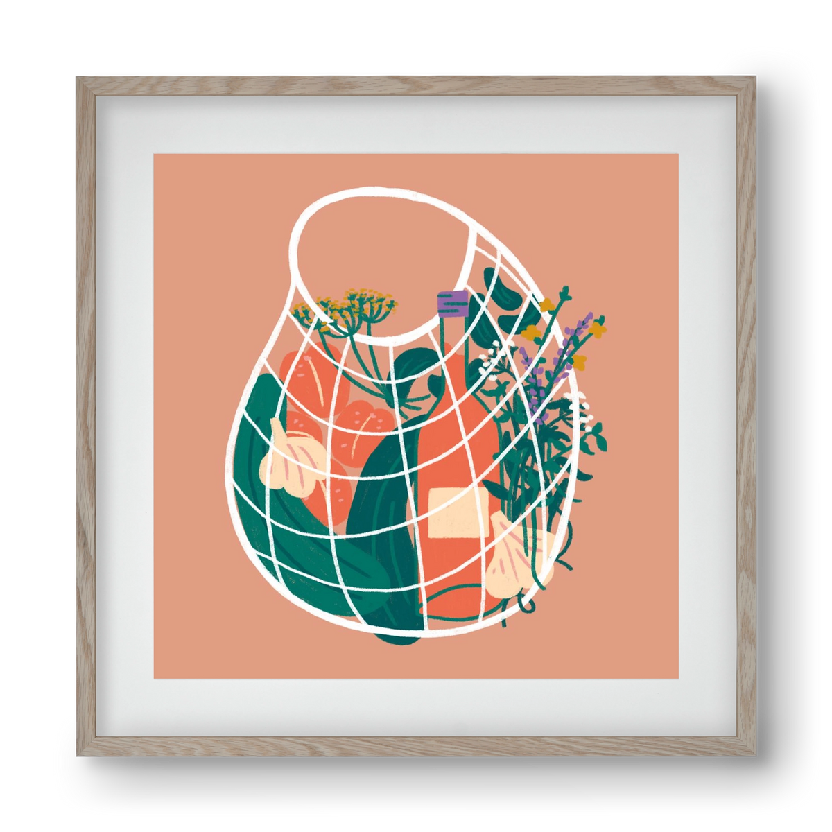 Pantry Refill, 40x40 cm (30x30 cm), Tölgy keret, paszpartuval