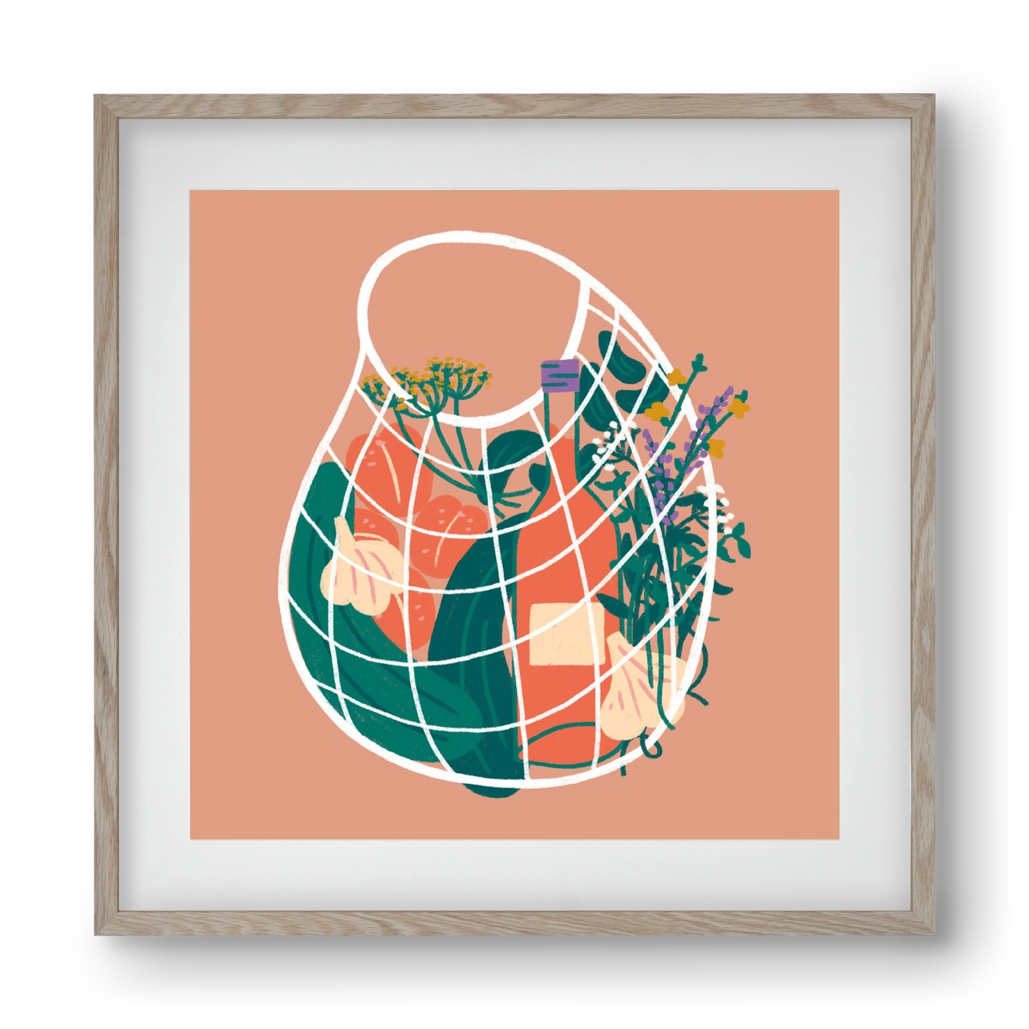 Pantry Refill, 40x40 cm (30x30 cm), Tölgy keret, paszpartuval