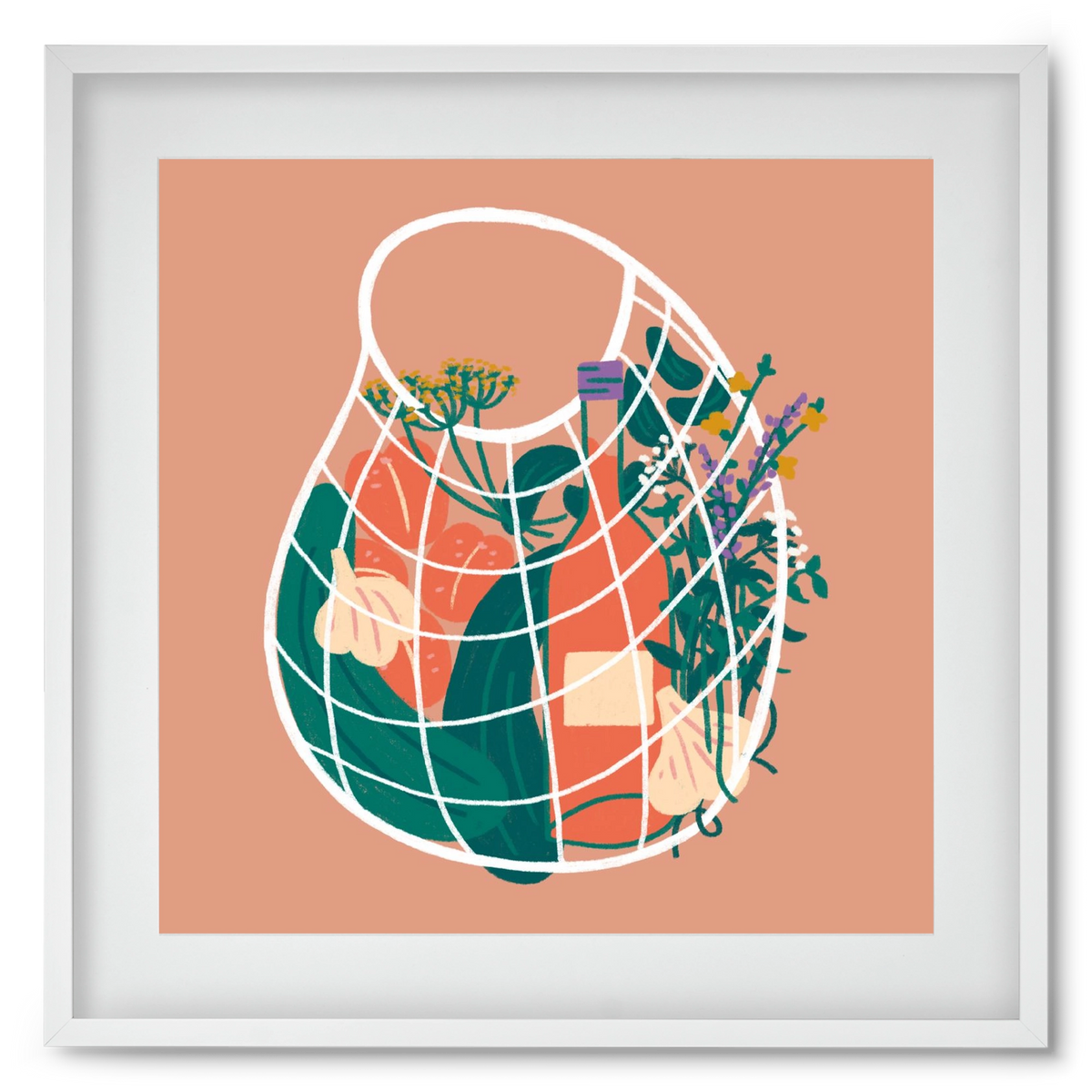 Pantry Refill, 50x50 cm (40x40 cm), Fehér keret, paszpartuval