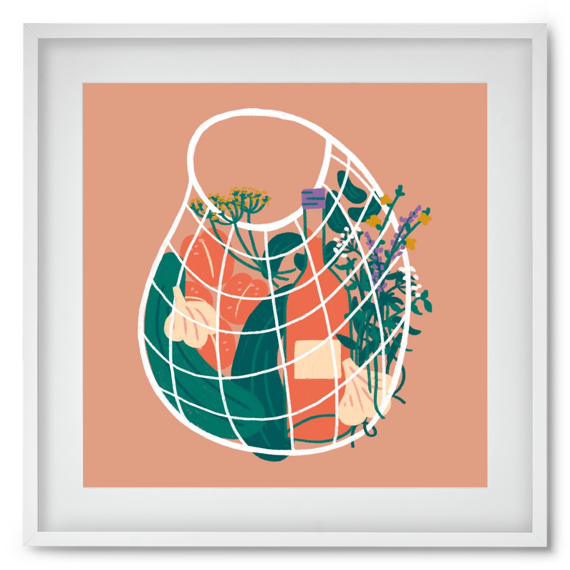 Pantry Refill, 50x50 cm (40x40 cm), Fehér keret, paszpartuval