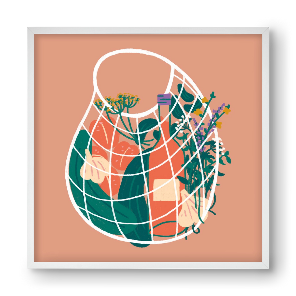 Pantry Refill, 40x40 cm (40x40 cm), Fehér keret