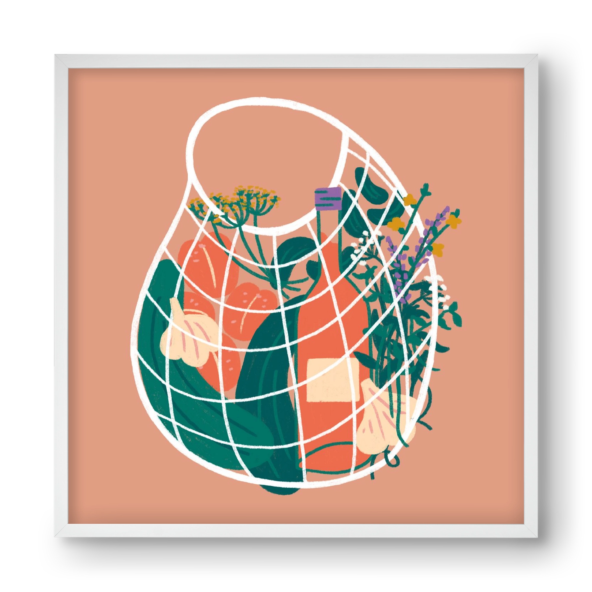 Pantry Refill, 40x40 cm (40x40 cm), Fehér keret