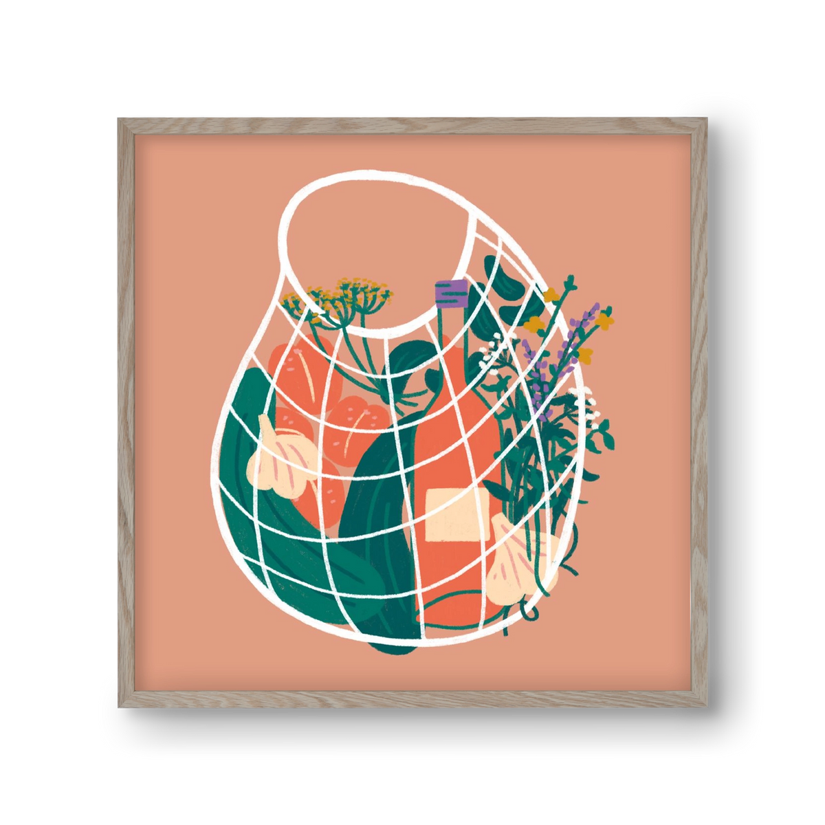 Pantry Refill, 30x30 cm (30x30 cm), Tölgy keret