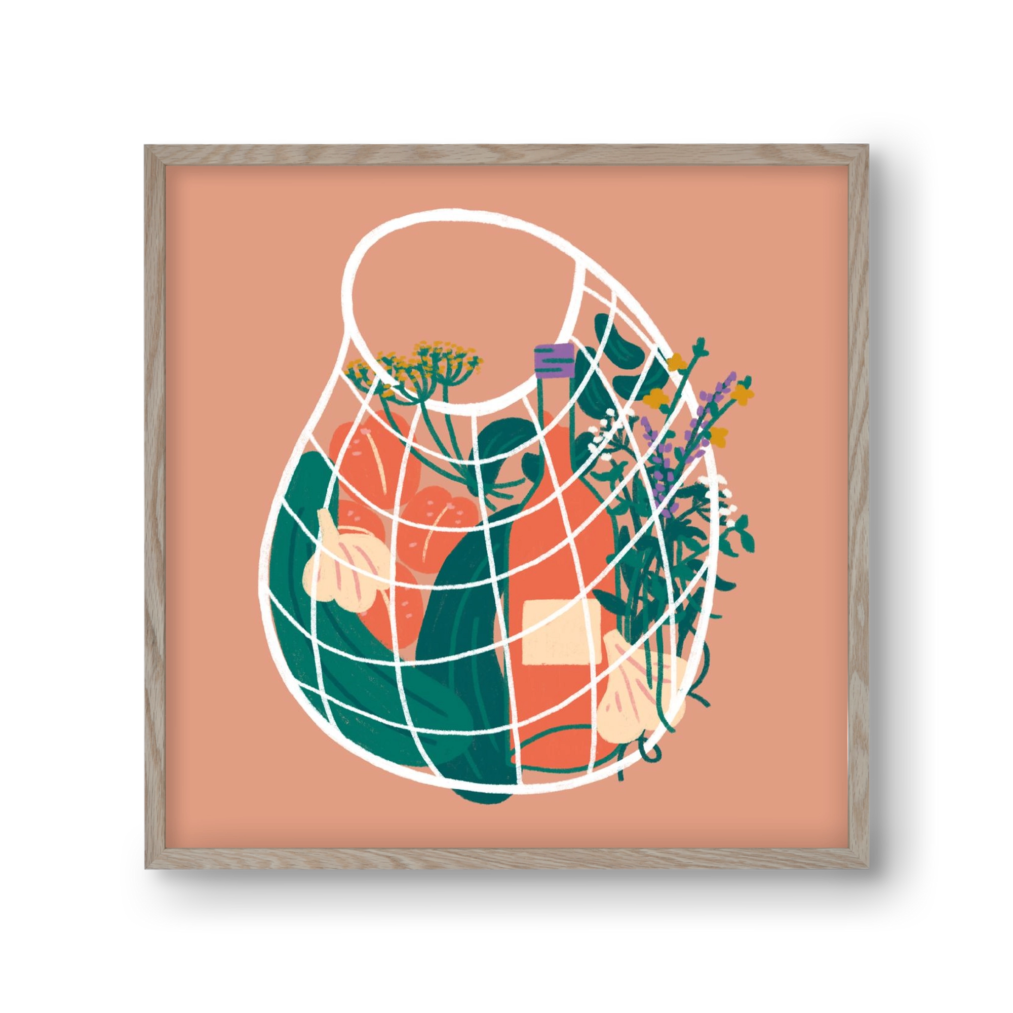 Pantry Refill, 30x30 cm (30x30 cm), Tölgy keret