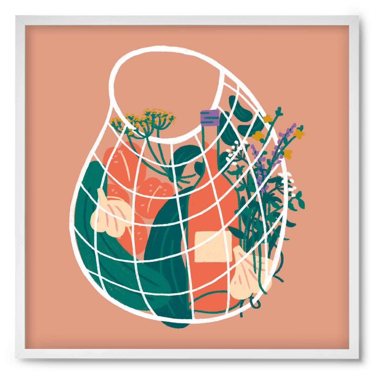 Pantry Refill, 50x50 cm (50x50 cm), Fehér keret