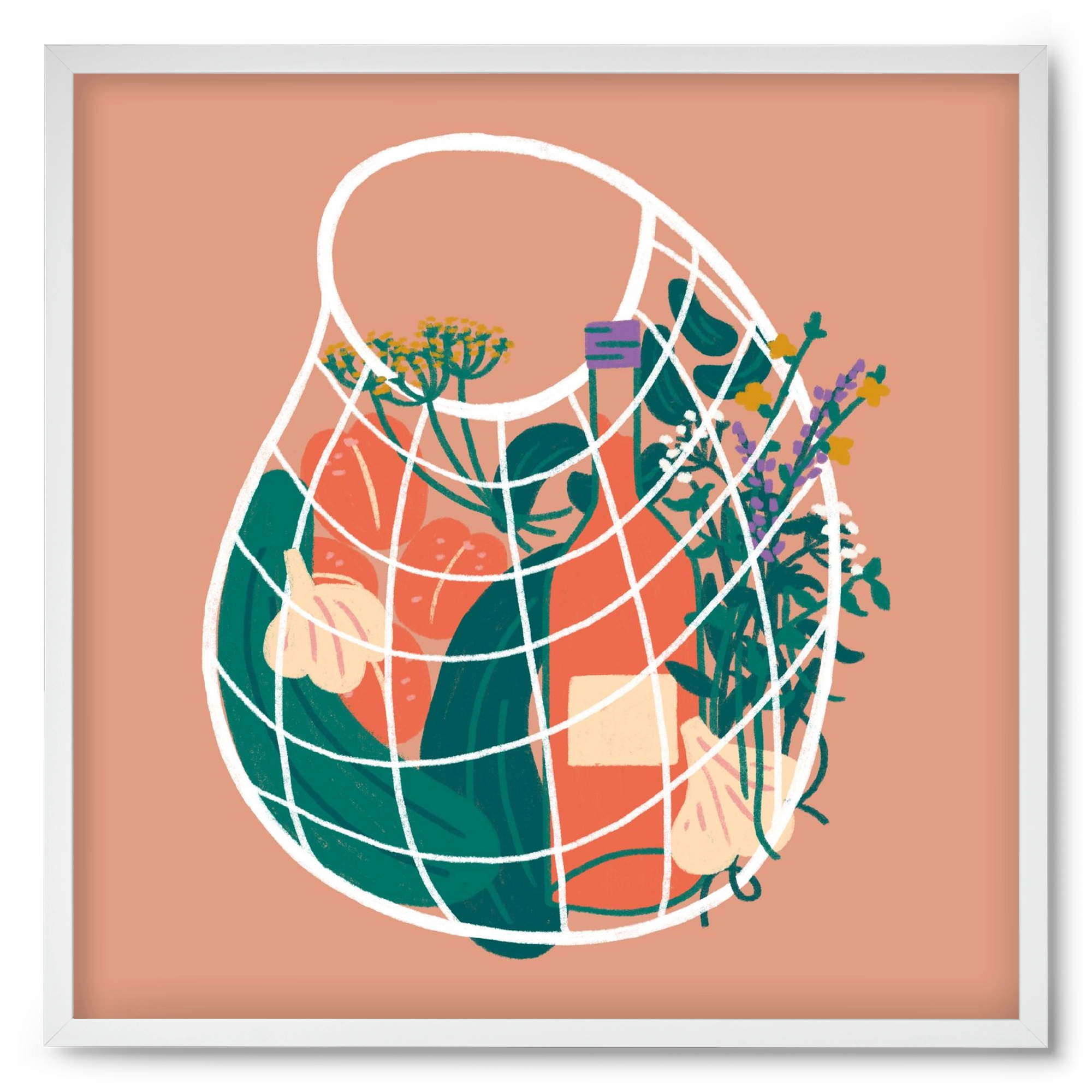 Pantry Refill, 50x50 cm (50x50 cm), Fehér keret