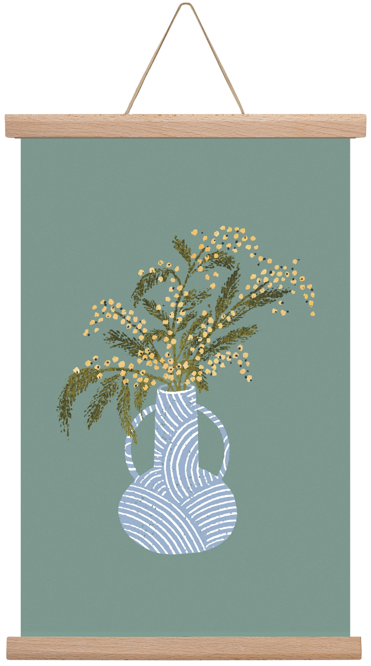 Yellow Mimosa, 30x45 cm (30x45 cm), Tölgy akasztó