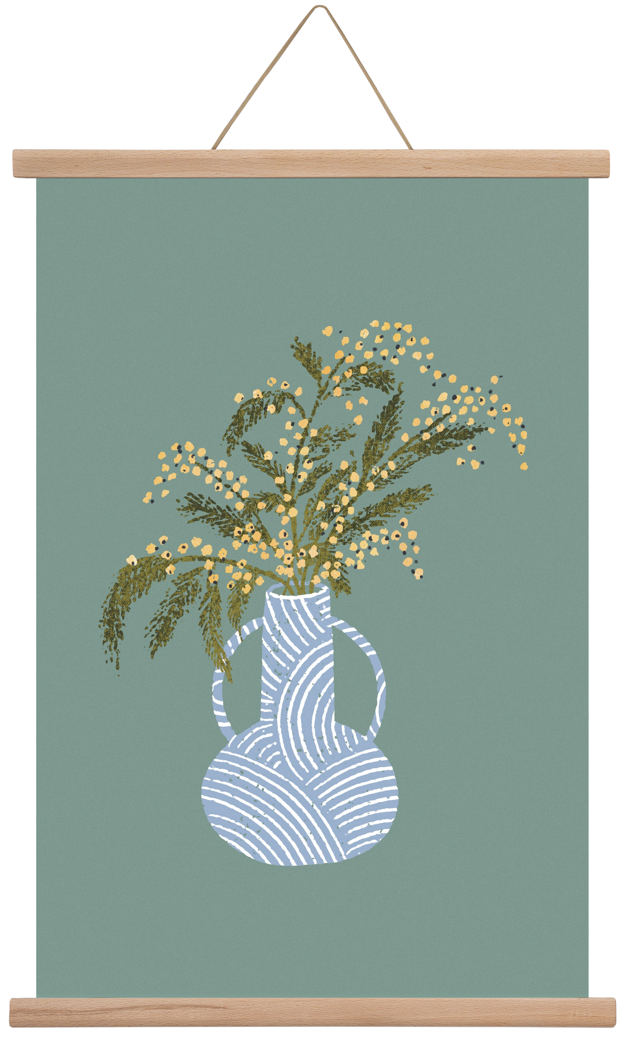 Yellow Mimosa, 40x60 cm (40x60 cm), Tölgy akasztó