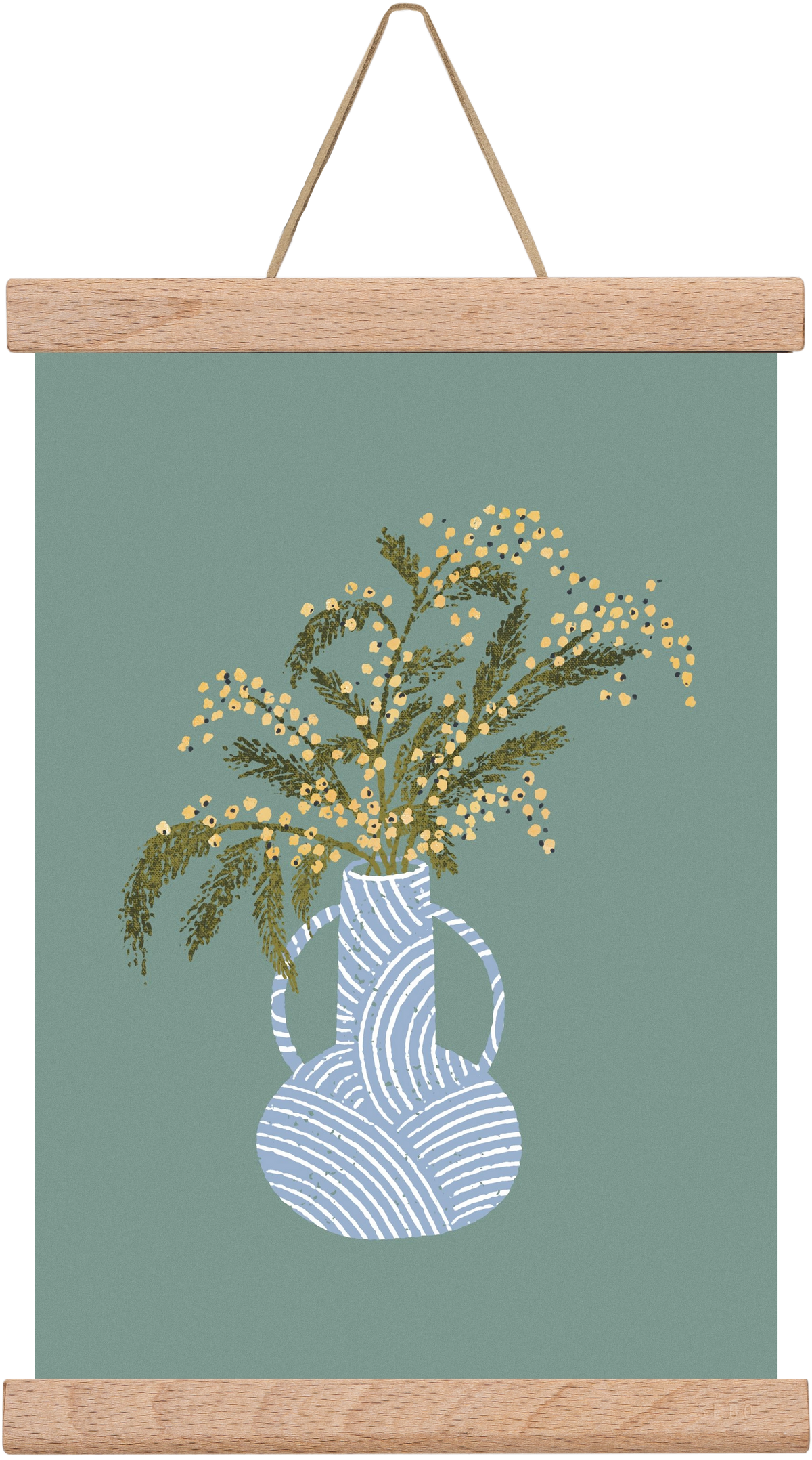 Yellow Mimosa, 20x30 cm (20x30 cm), Tölgy akasztó