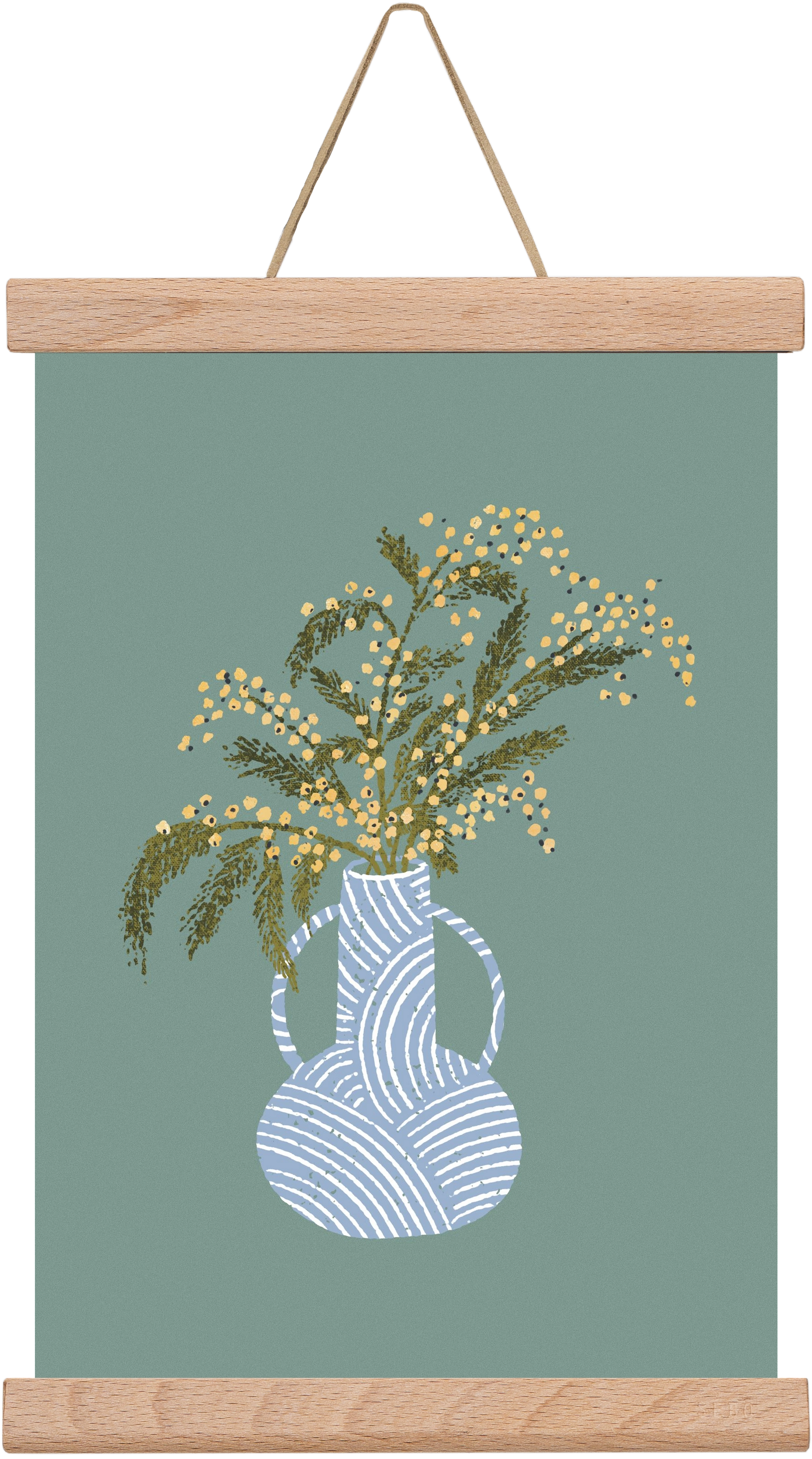 Yellow Mimosa, 20x30 cm (20x30 cm), Tölgy akasztó