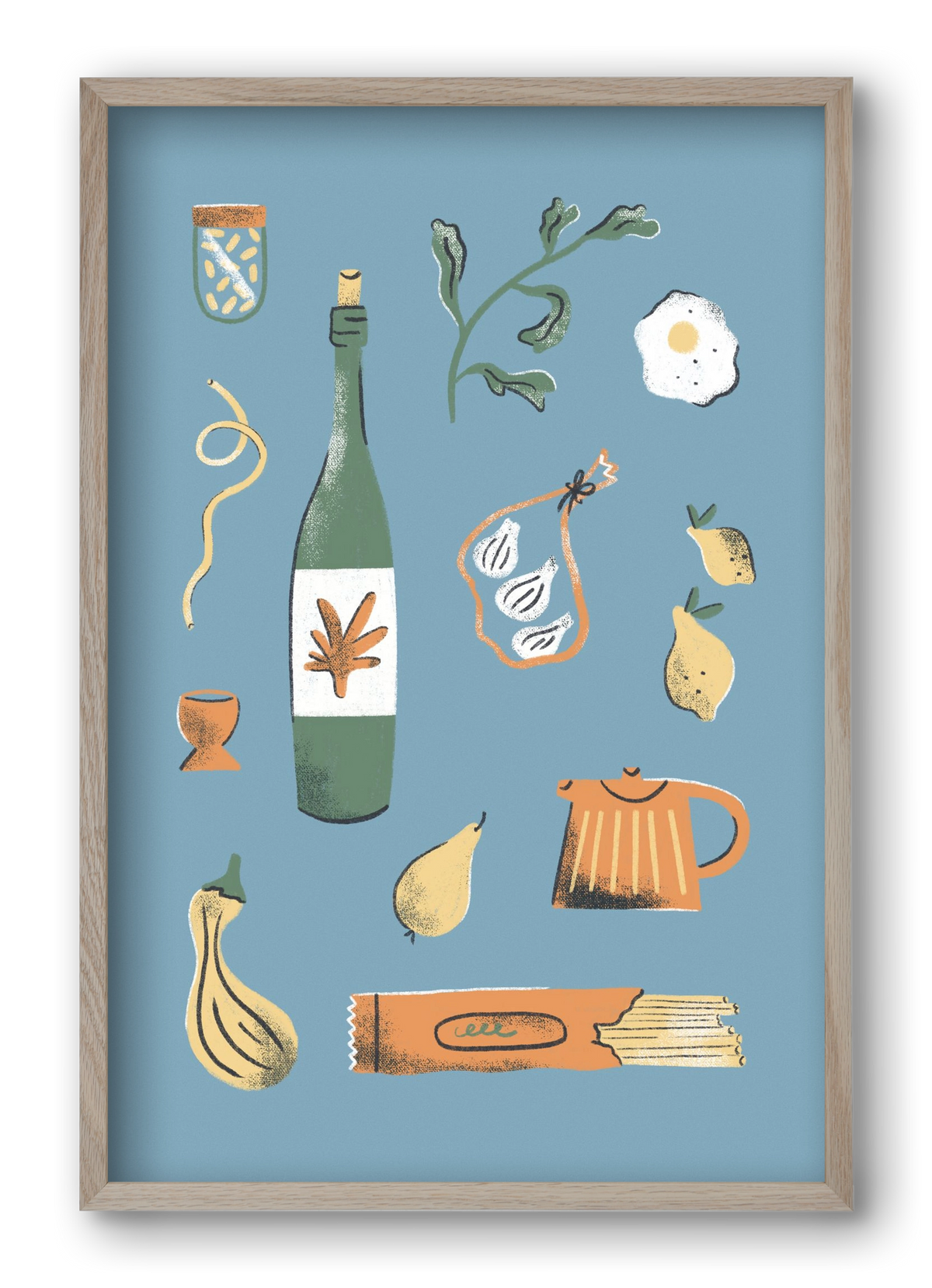 Kitchen Chaos, 40x60 cm (40x60 cm), Tölgy keret