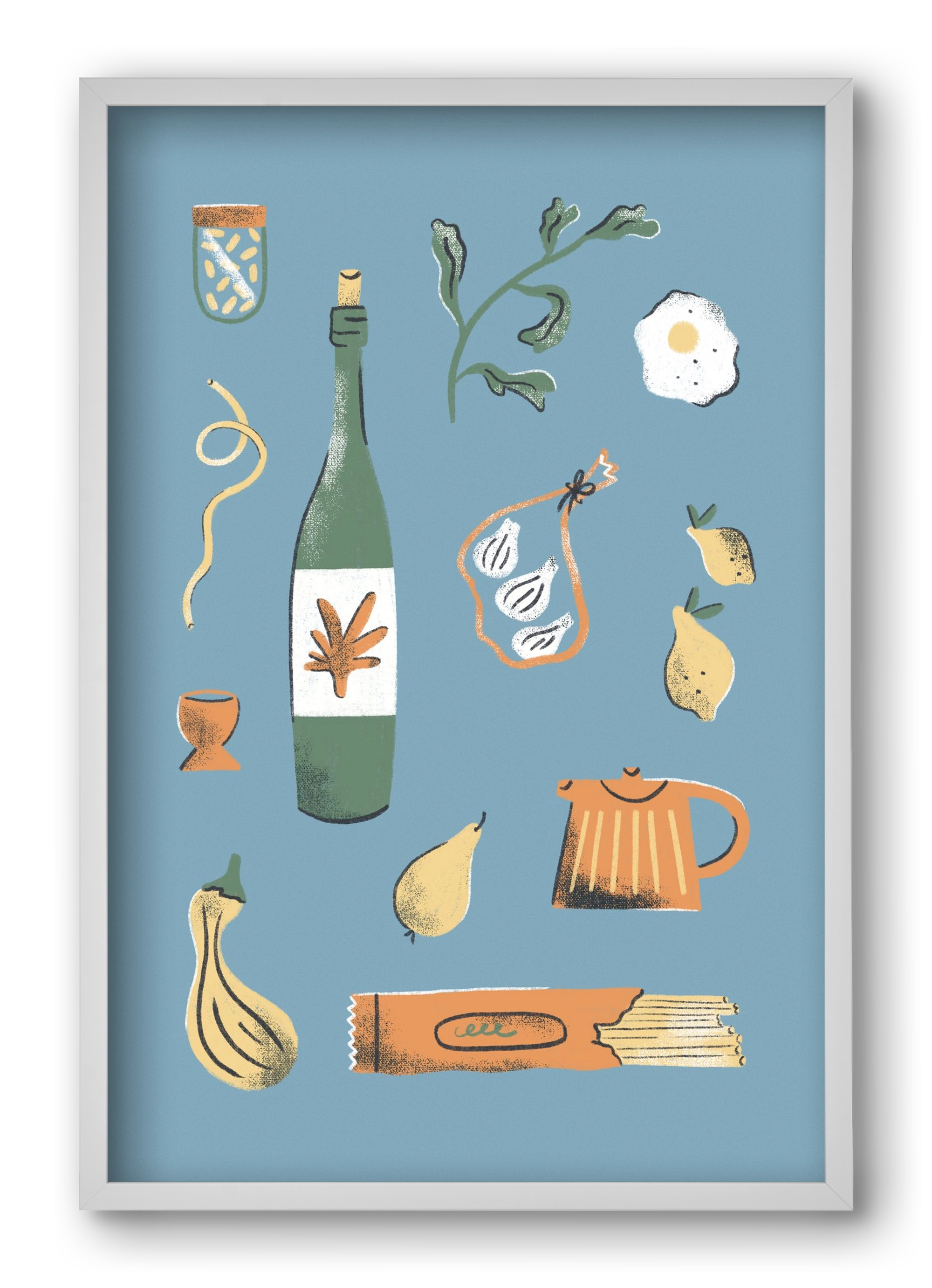 Kitchen Chaos, 40x60 cm (40x60 cm), Fehér keret