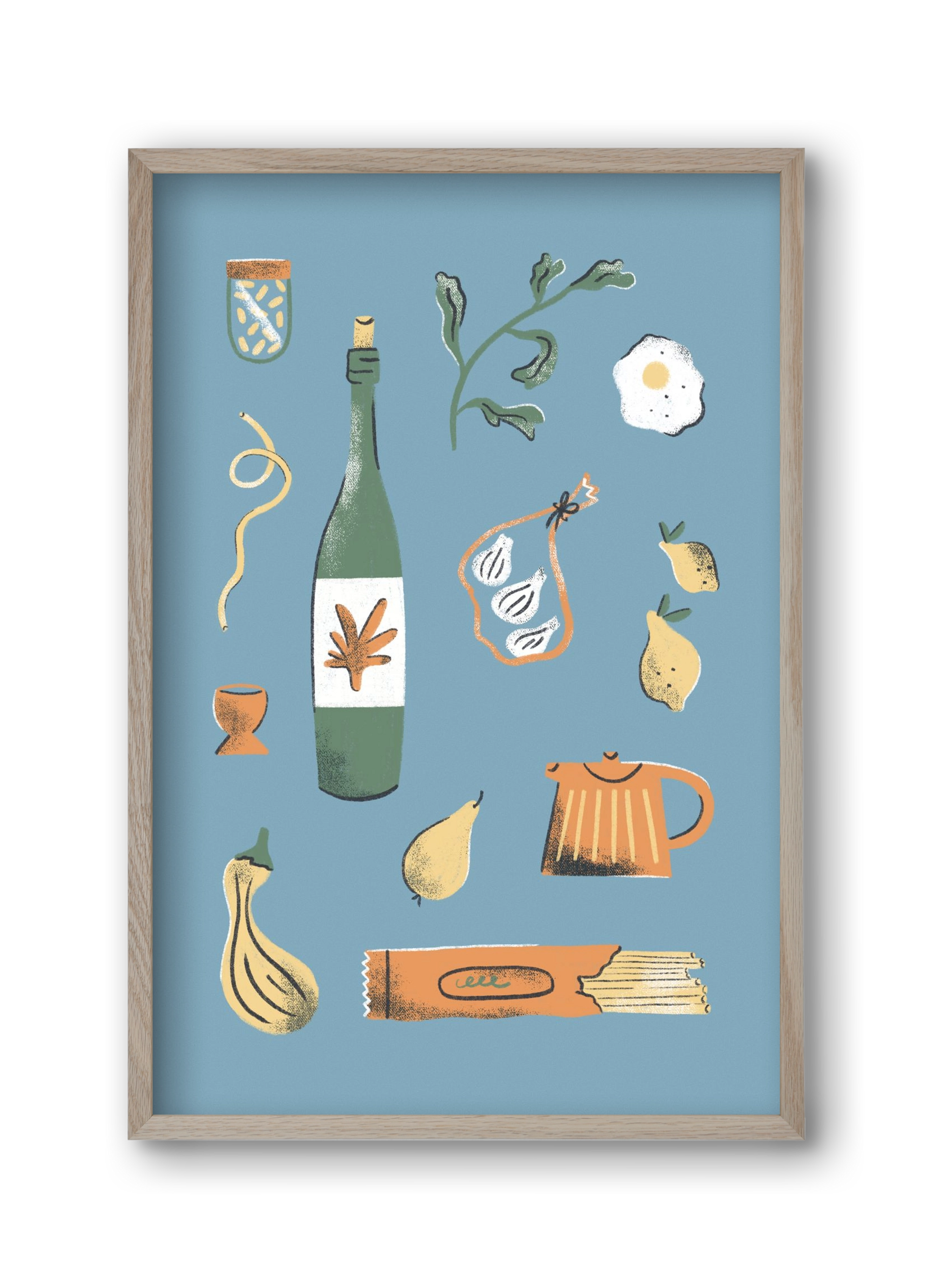 Kitchen Chaos, 30x45 cm (30x45 cm), Tölgy keret