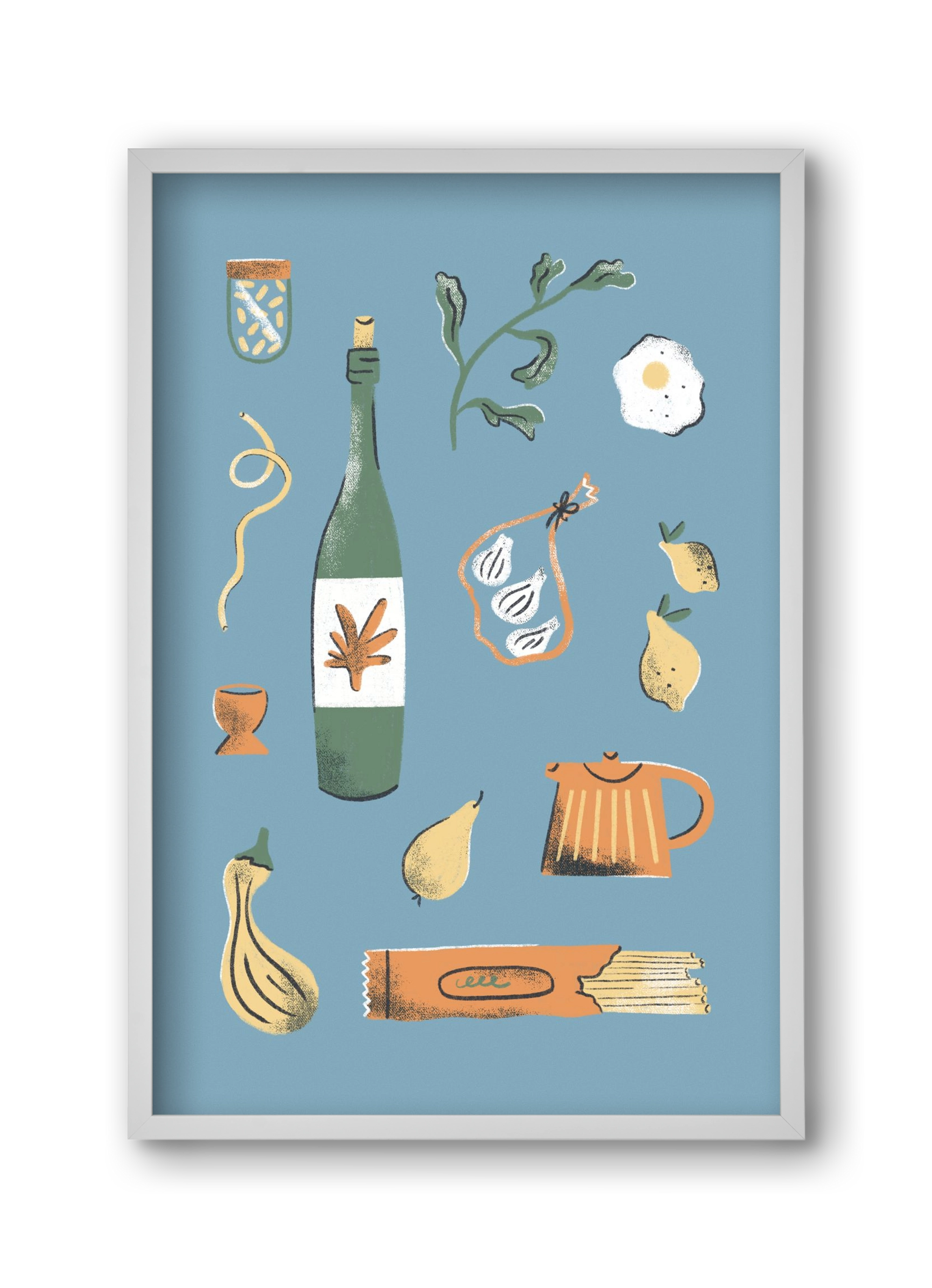 Kitchen Chaos, 30x45 cm (30x45 cm), Fehér keret