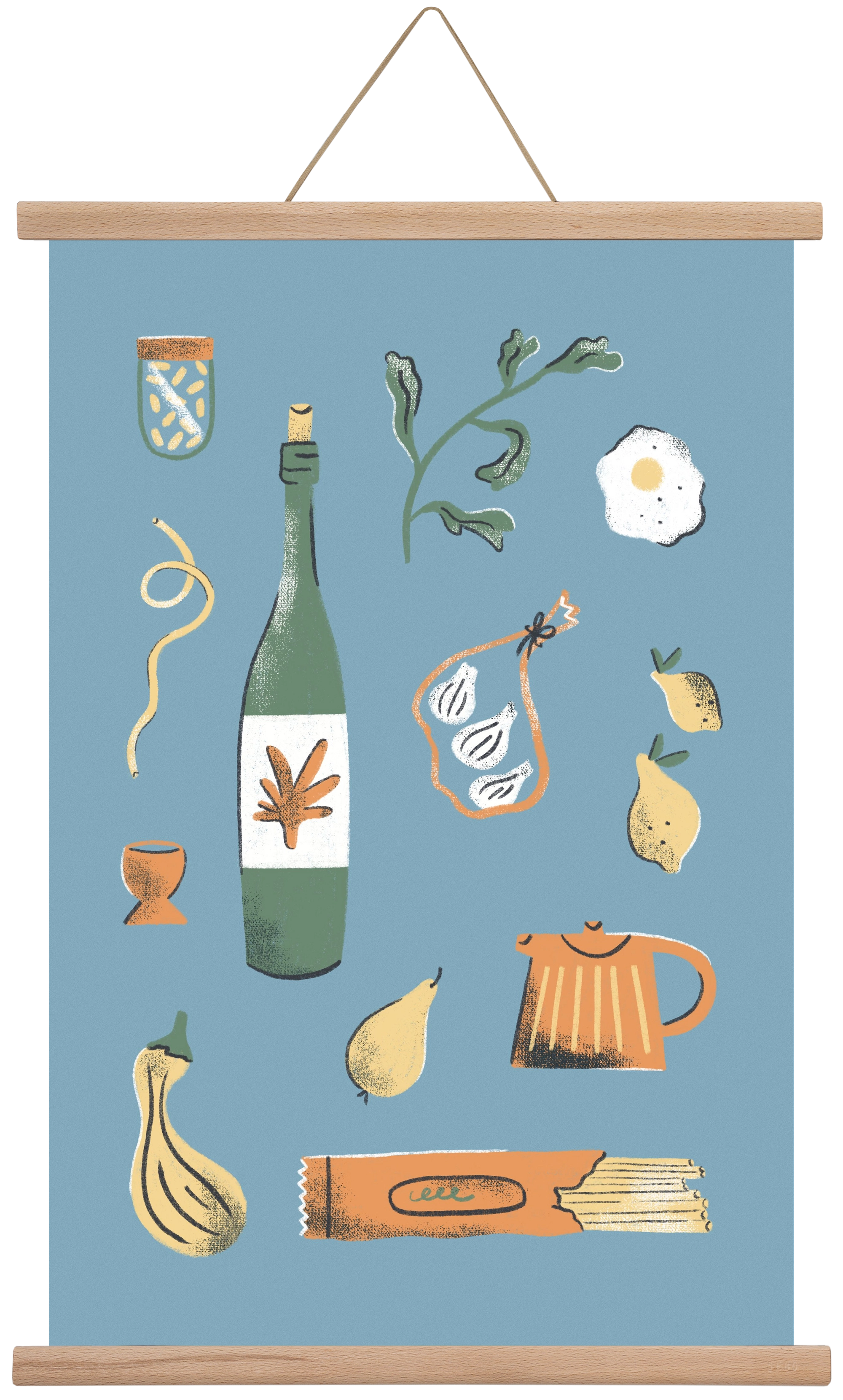 Kitchen Chaos, 40x60 cm (40x60 cm), Tölgy akasztó