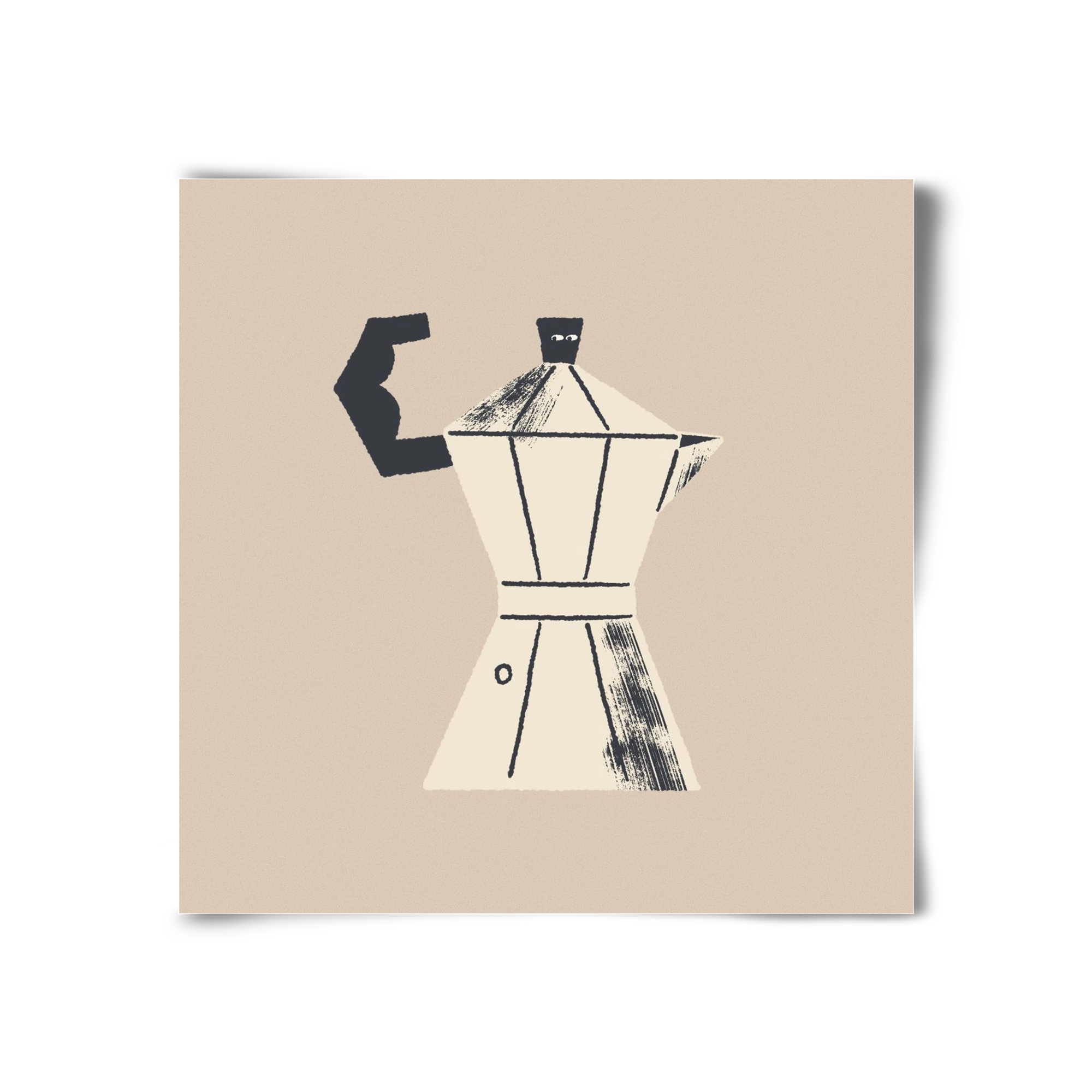 Strong Coffee, 30x30 cm, Keret nélkül