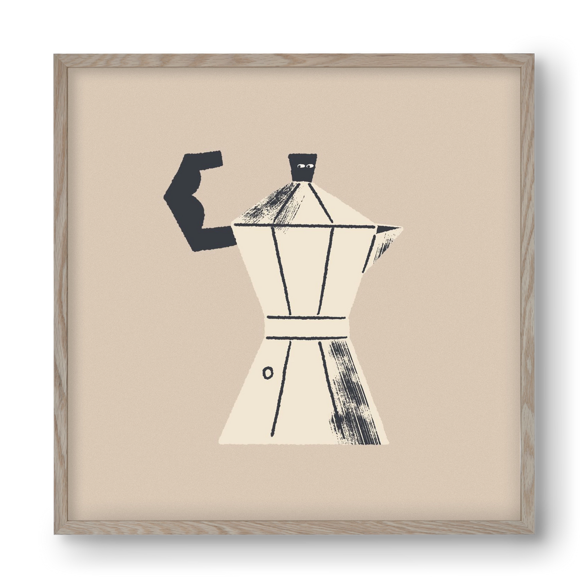 Strong Coffee, 40x40 cm (40x40 cm), Tölgy keret