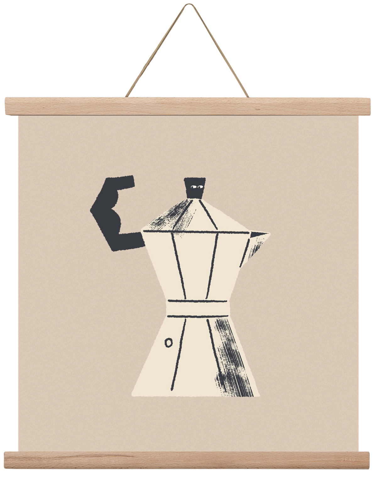 Strong Coffee, 40x40 cm (40x40 cm), Tölgy akasztó