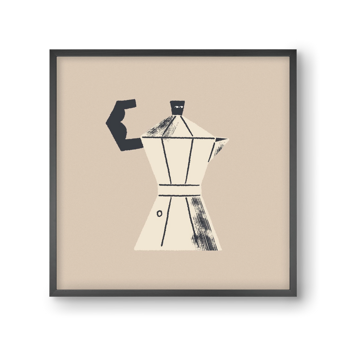 Strong Coffee, 30x30 cm (30x30 cm), Fekete keret