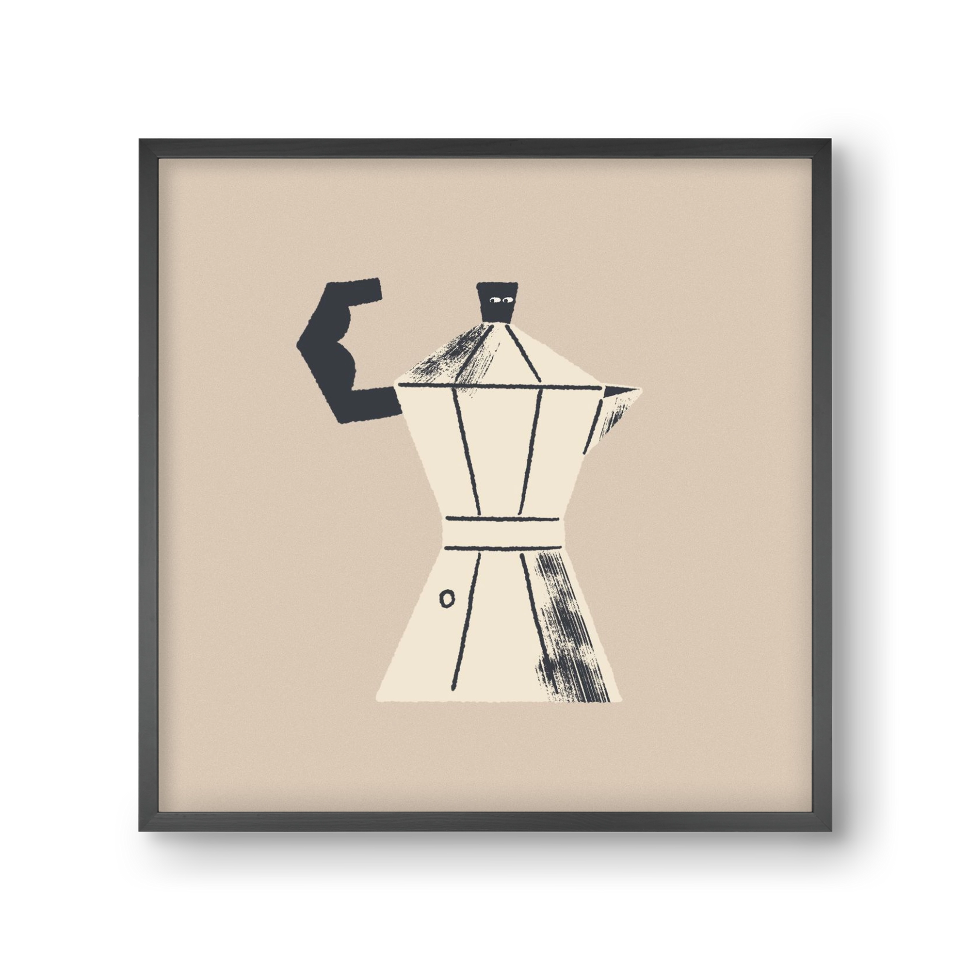 Strong Coffee, 30x30 cm (30x30 cm), Fekete keret