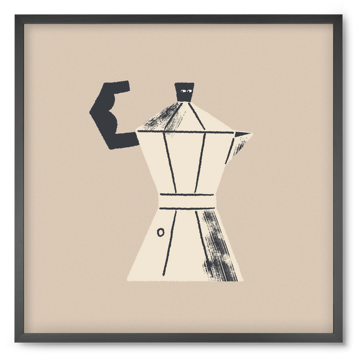 Strong Coffee, 50x50 cm (50x50 cm), Fekete keret