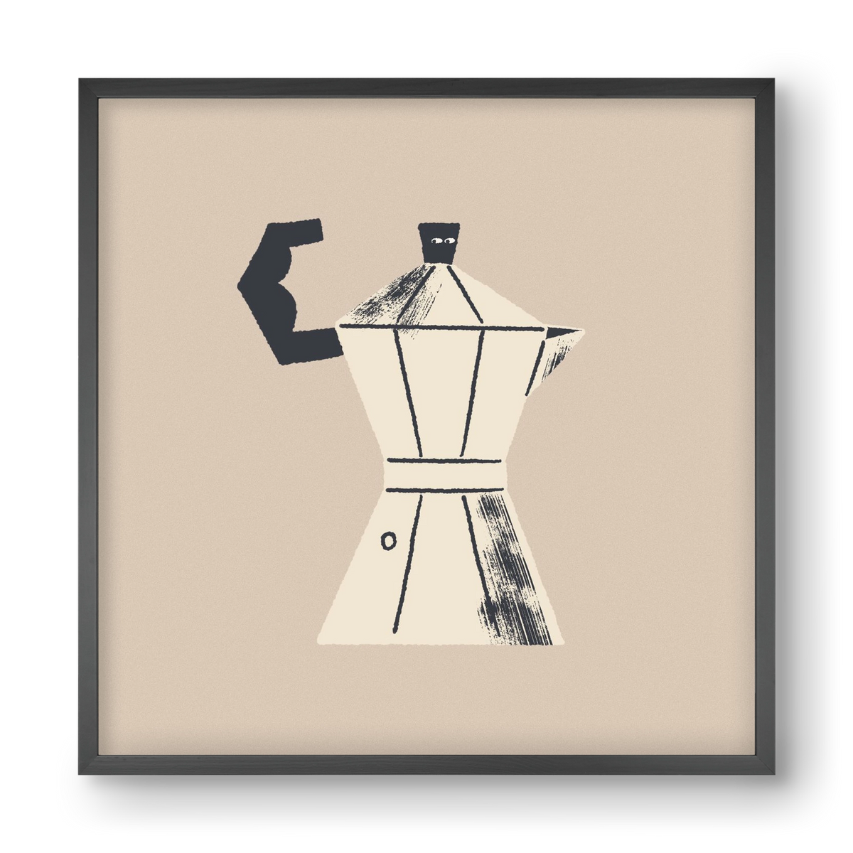 Strong Coffee, 40x40 cm (40x40 cm), Fekete keret