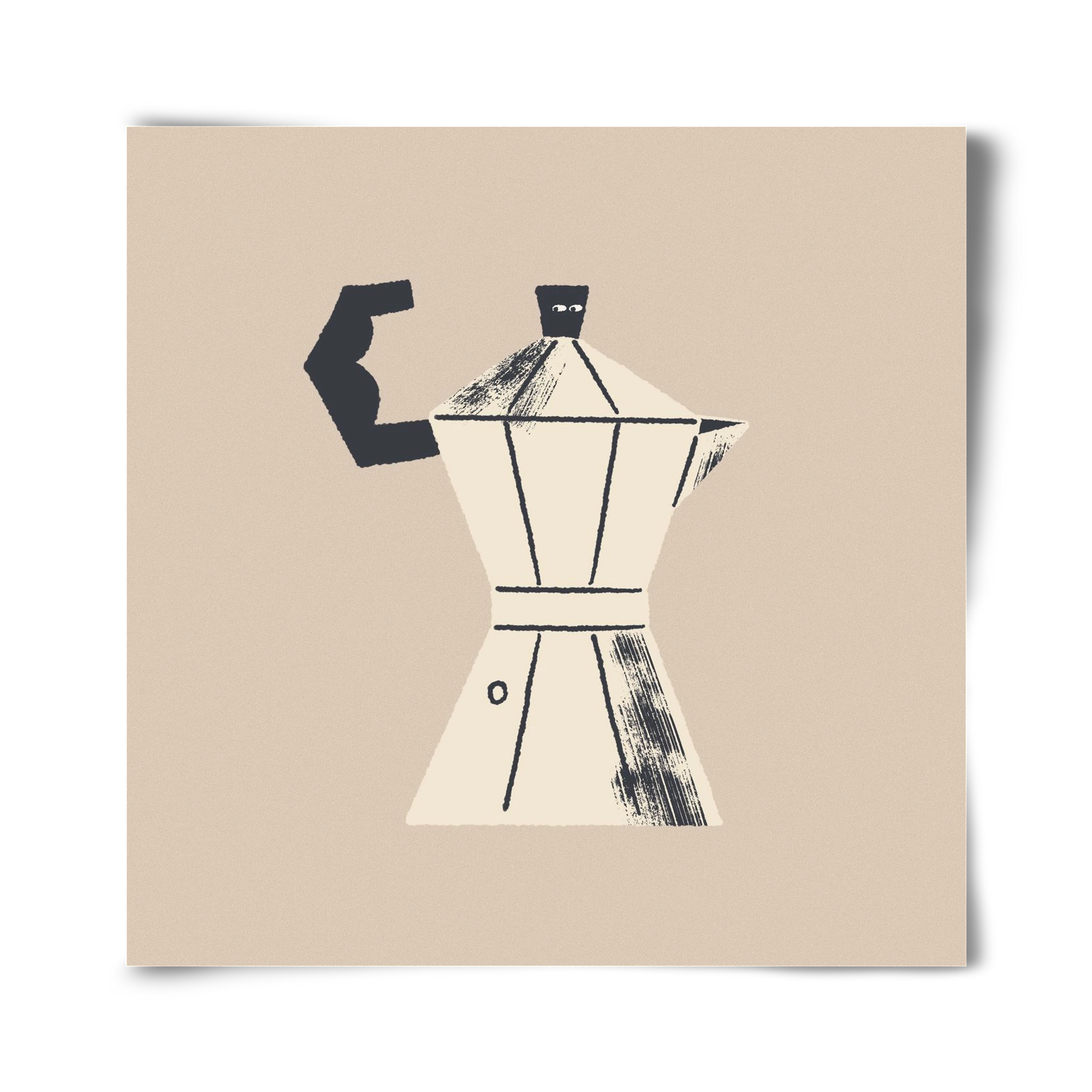 Strong Coffee, 40x40 cm, Keret nélkül