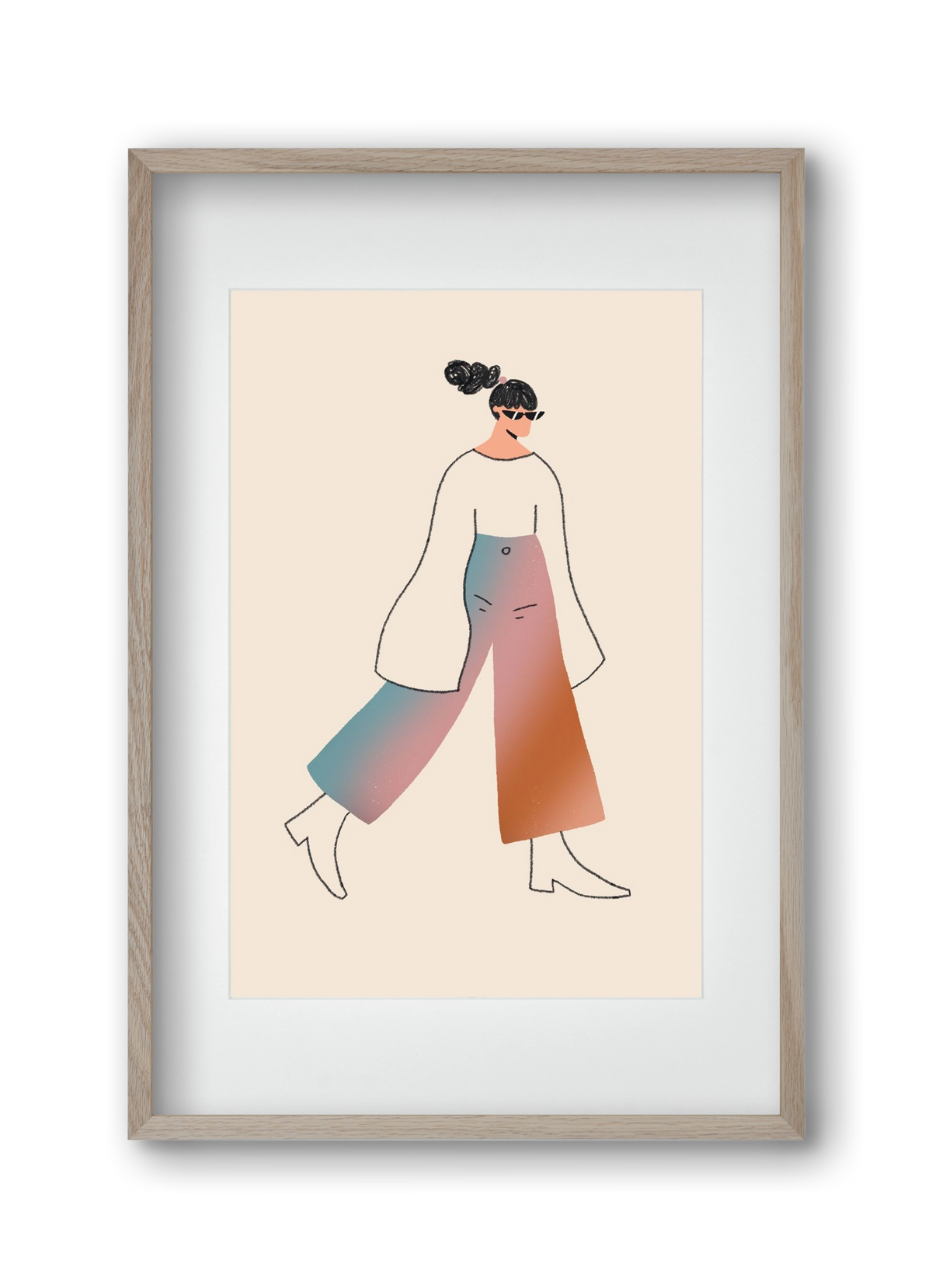 Be Bold, 30x45 cm (20x30 cm), Tölgy keret, paszpartuval